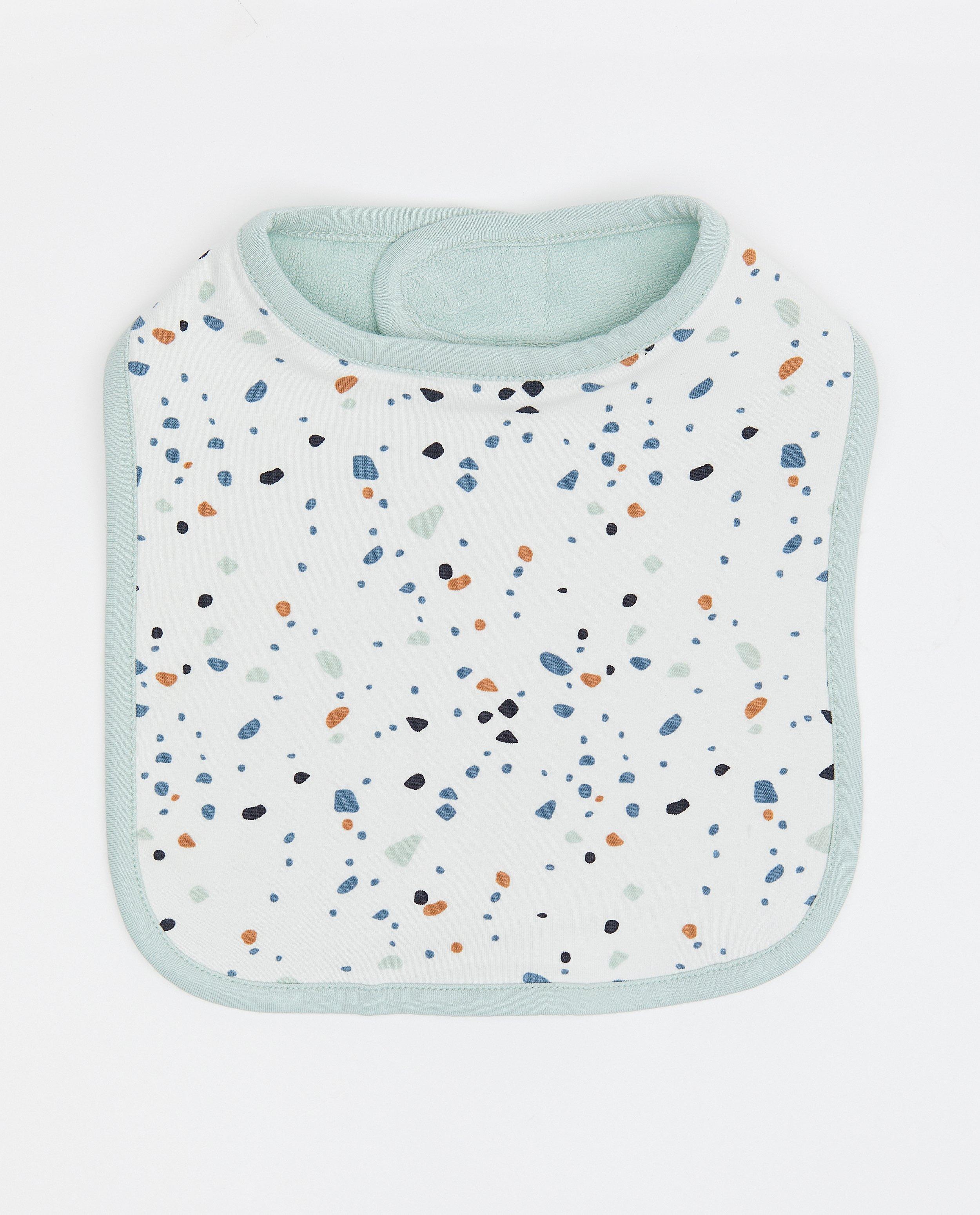 Babyspulletjes - Set van 2 slabbetjes: blauw en wit