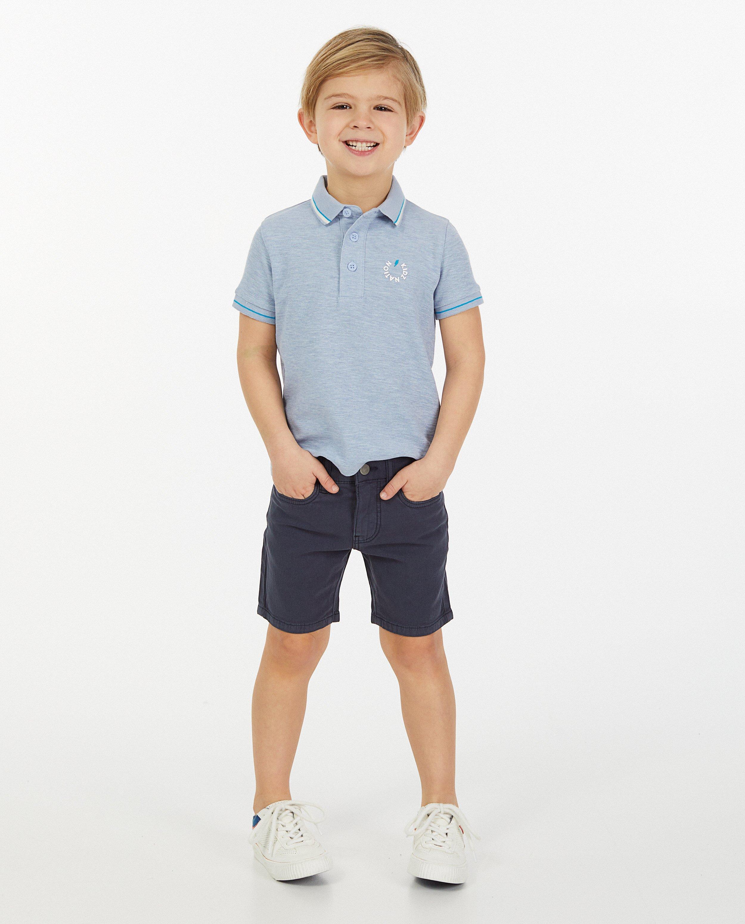 Blauwe bermuda BESTies - stretch - Besties