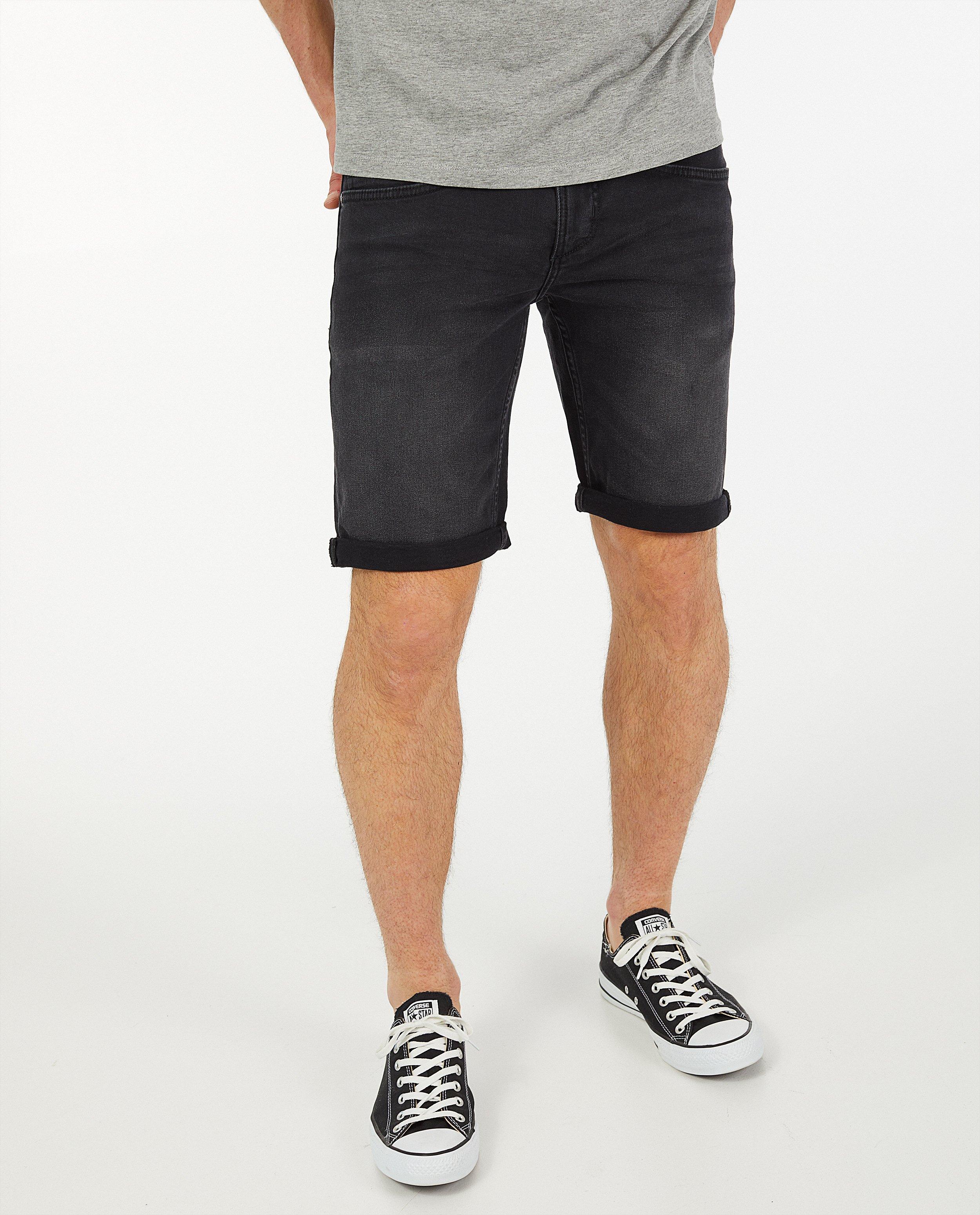 Shorten - Zwarte bermuda van denim
