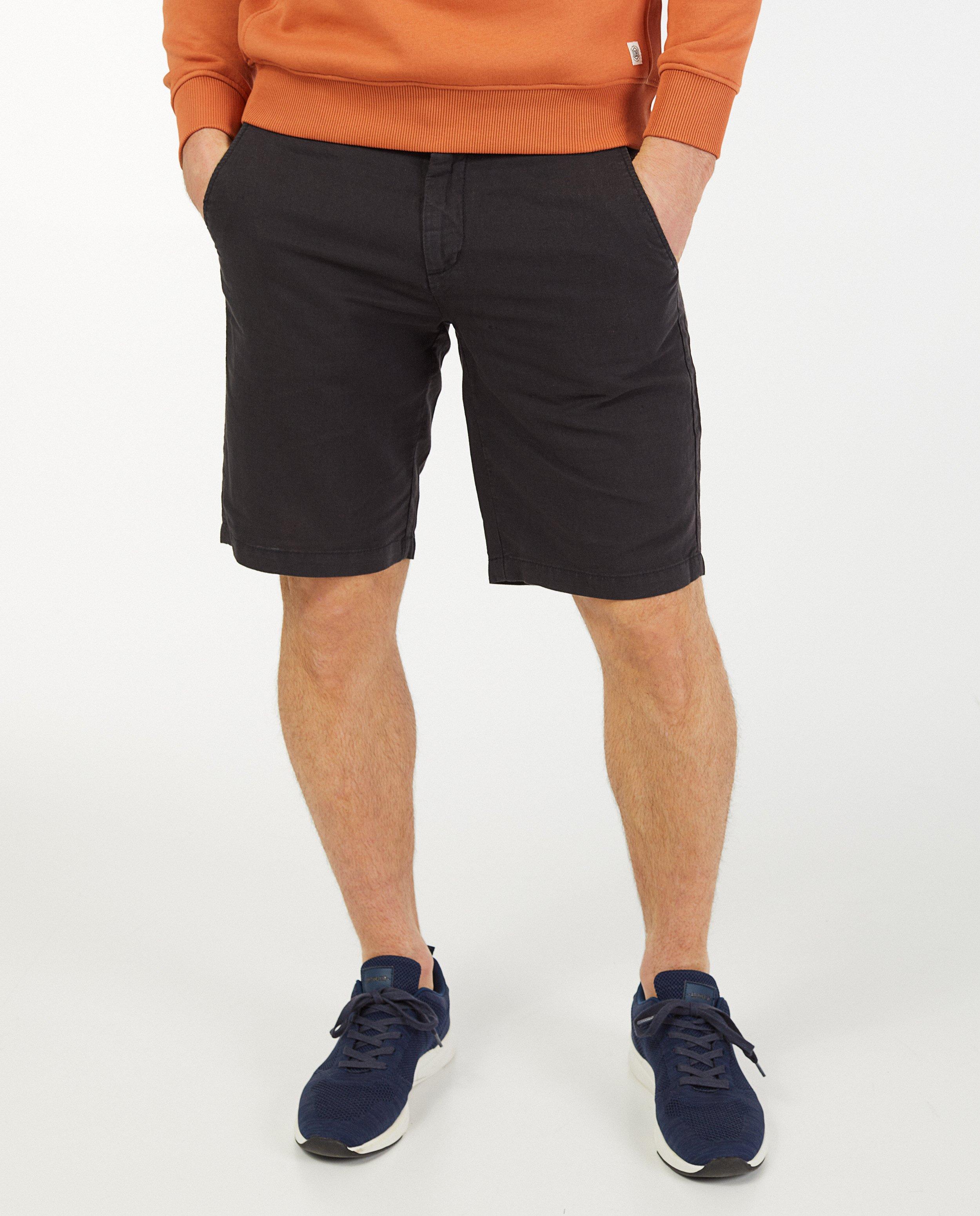 Shorts - Bermuda noir en lin