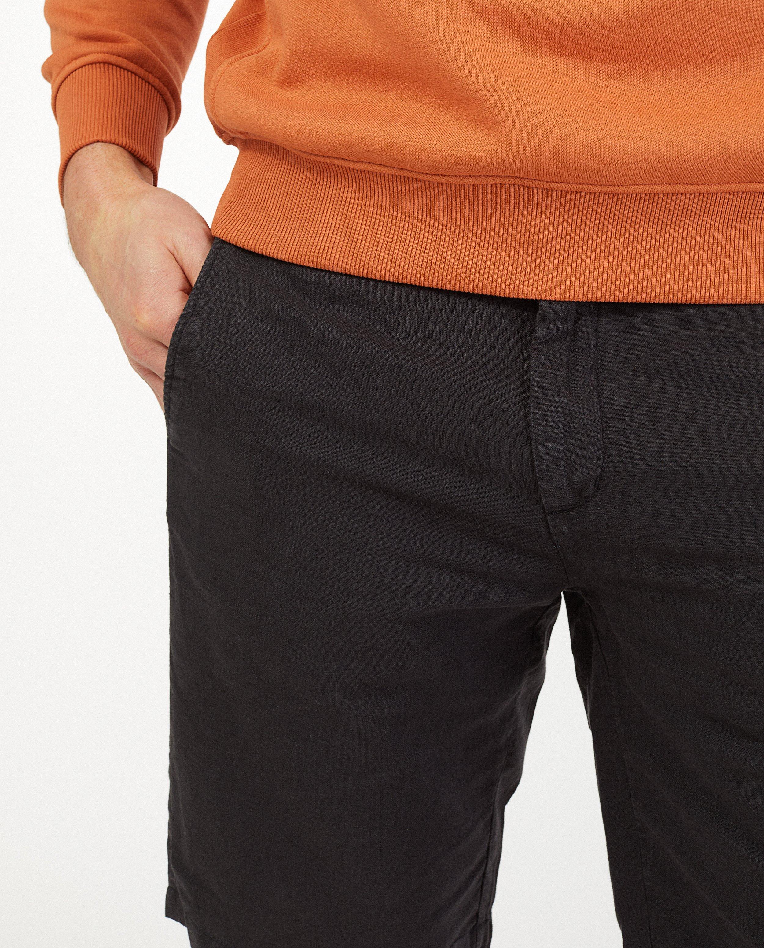 Shorts - Bermuda noir en lin