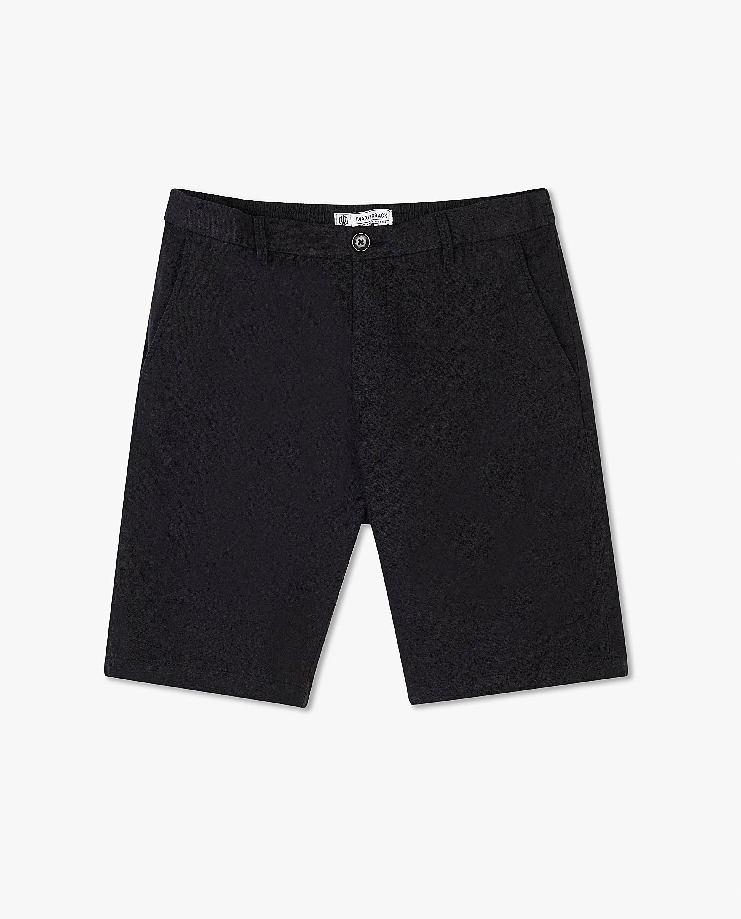Shorts - Bermuda noir en lin