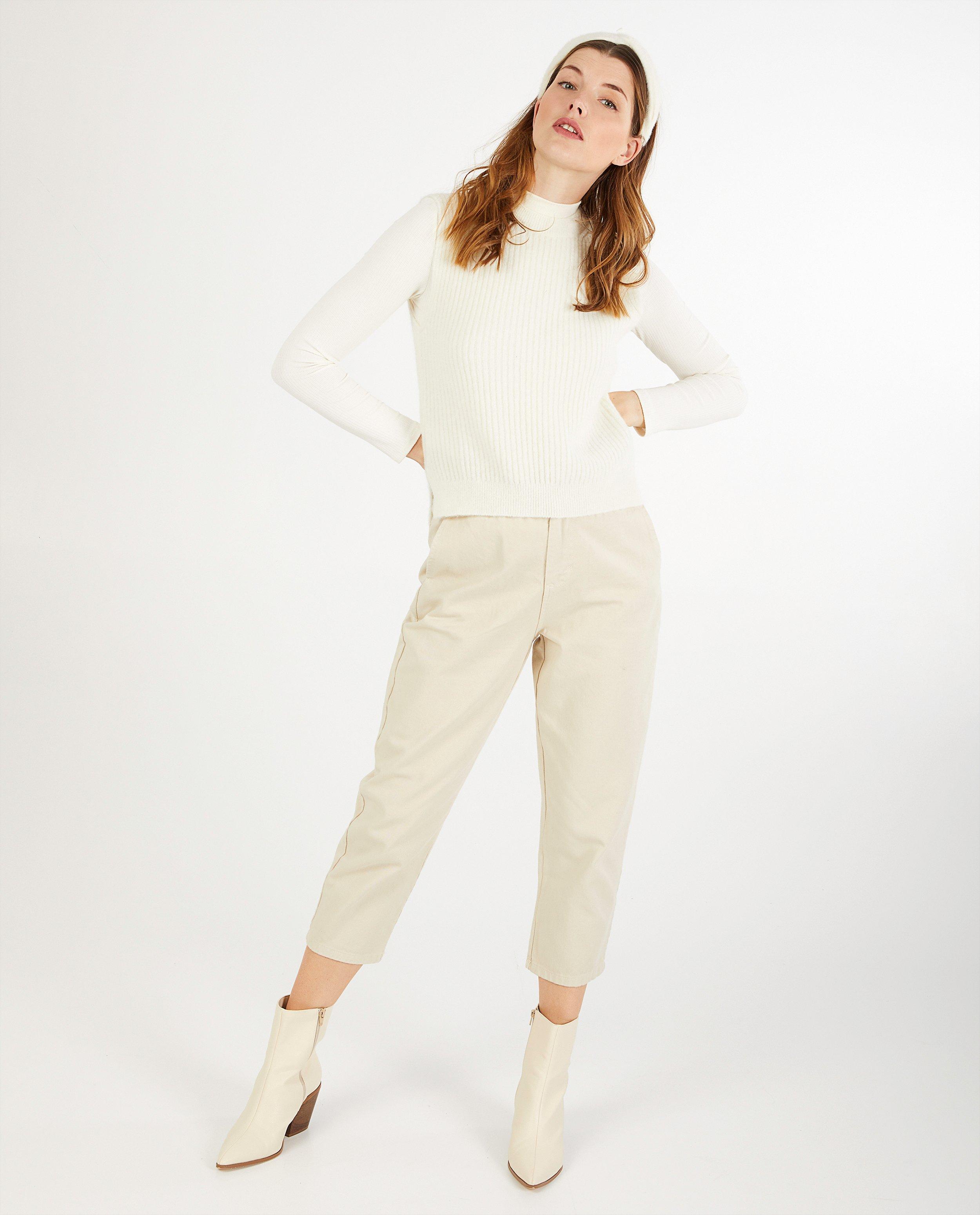 Off-white debardeur - van fijne brei - Ella Italia