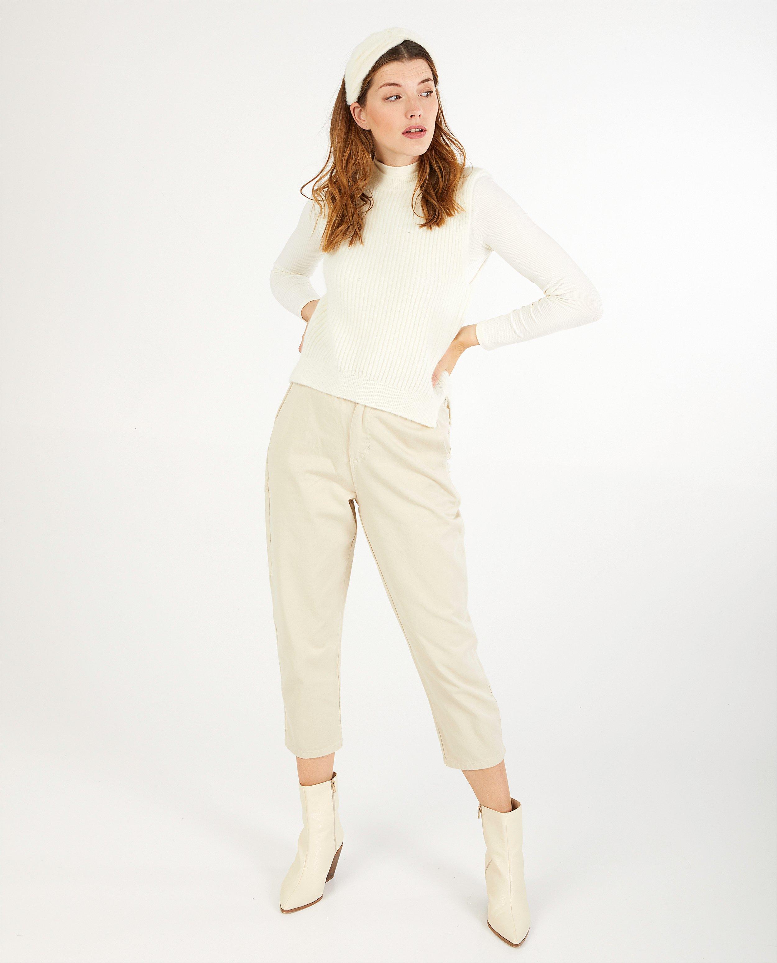 Beige broek Ella Italia - slouchy - Ella Italia