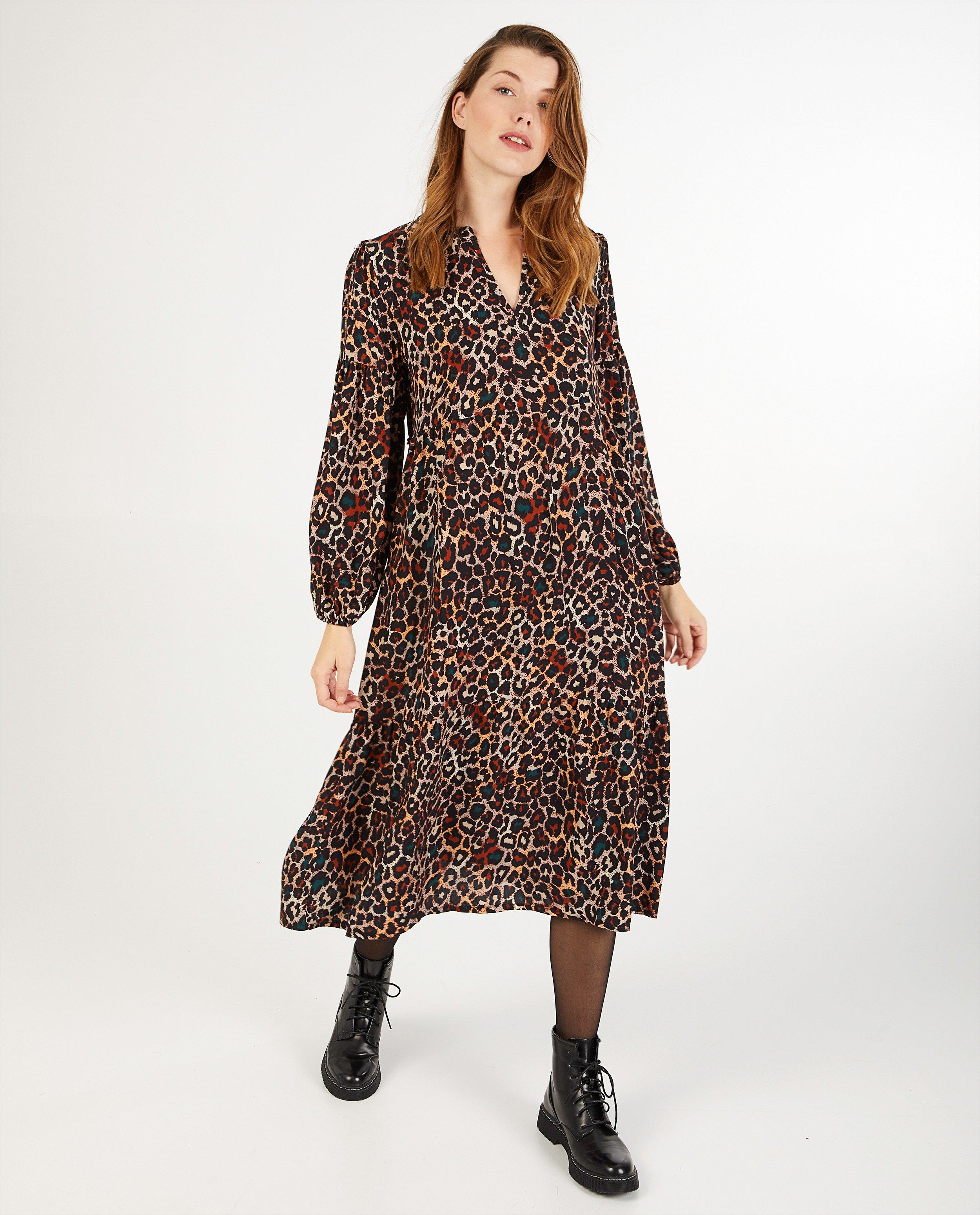 Bruine jurk met print Ella Italia