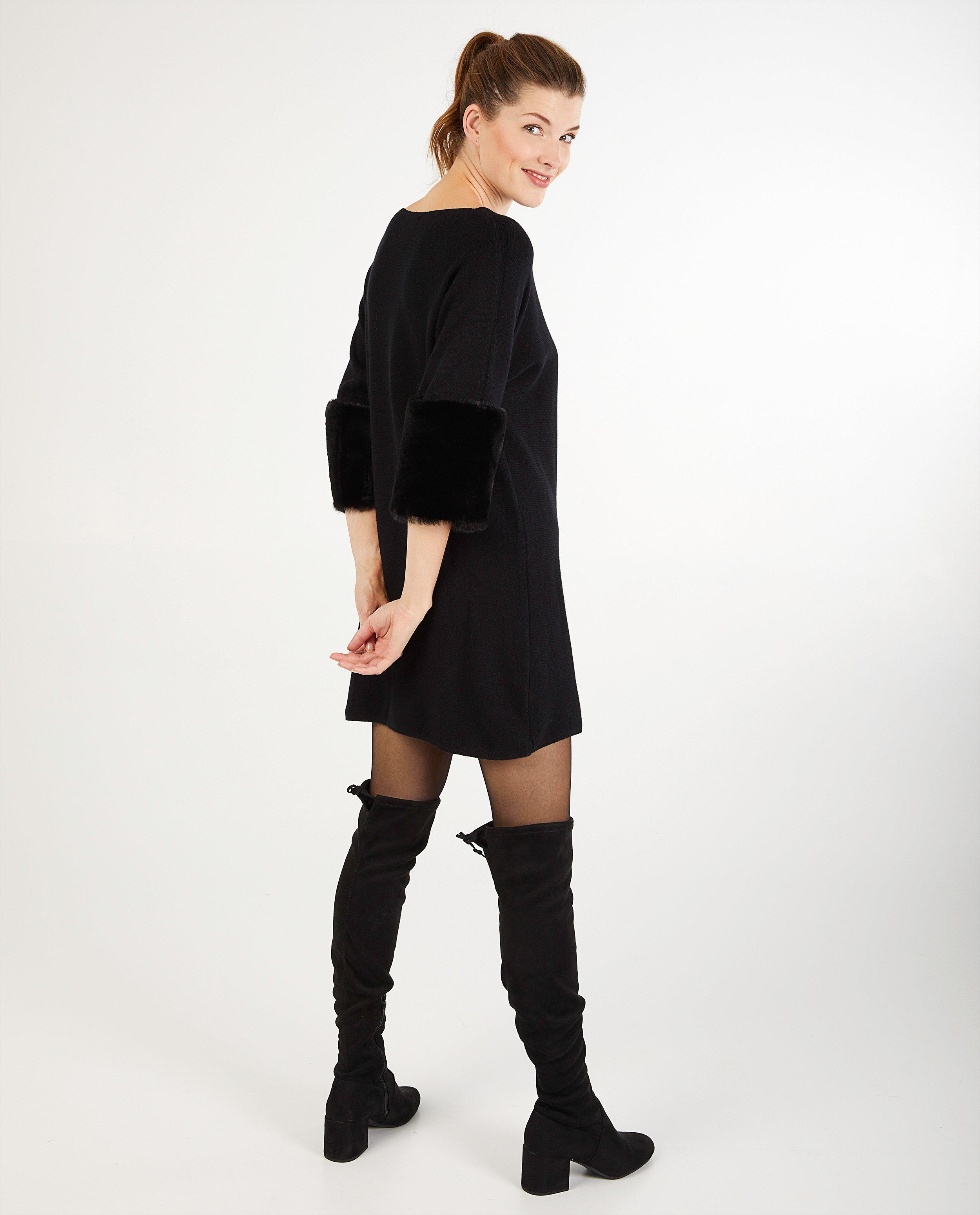 Jupes - Robe avec de la fausse fourrure Ella Italia