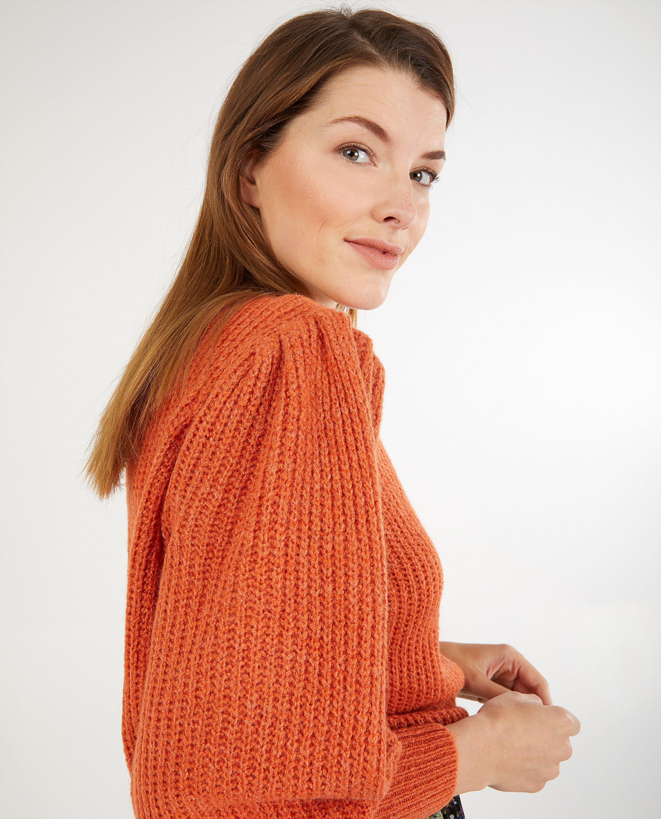 Gebreide trui in zwart - Product Detail - oranje - afbeelding nummer 4