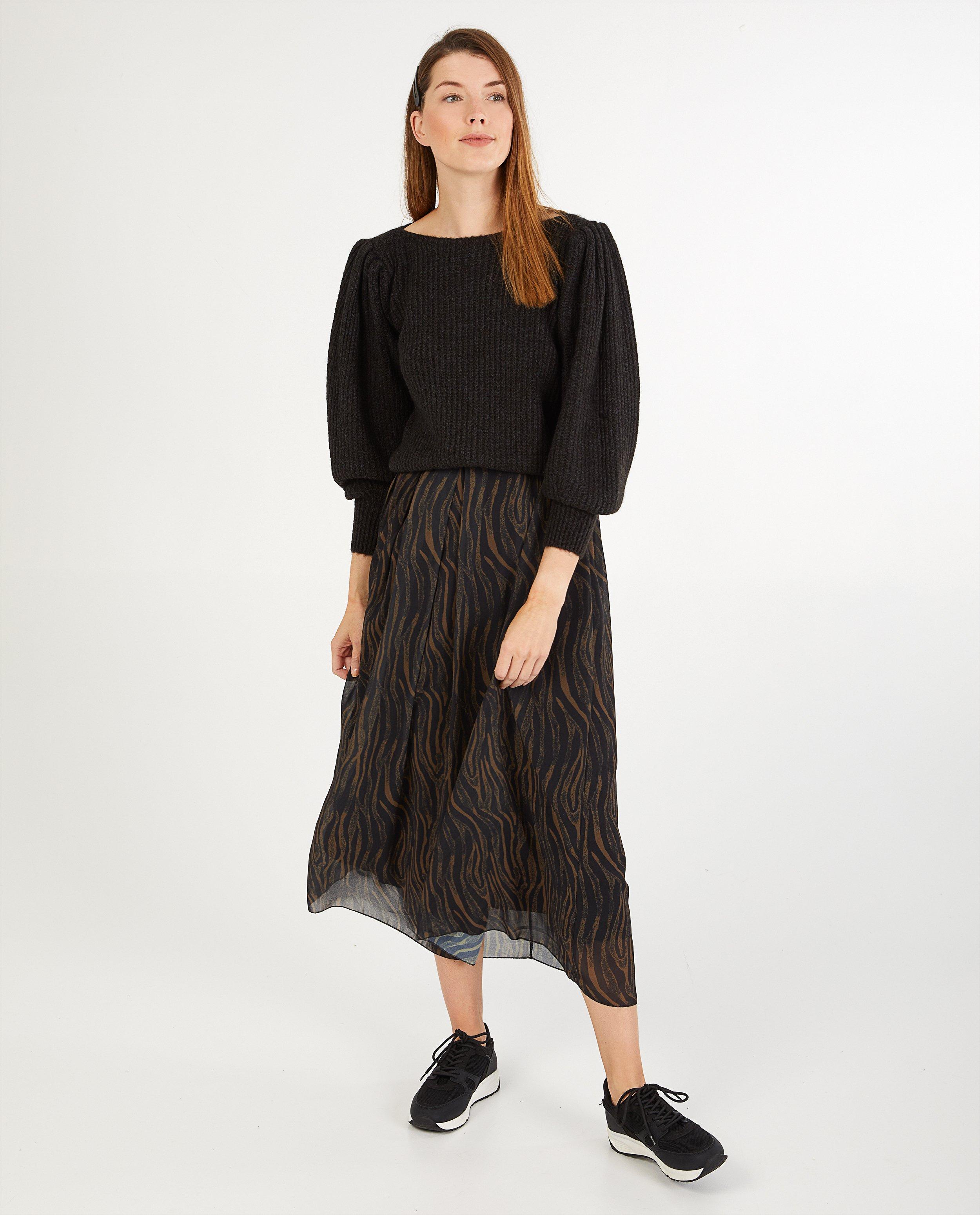 Pull noir en tricot - stretch - Ella Italia