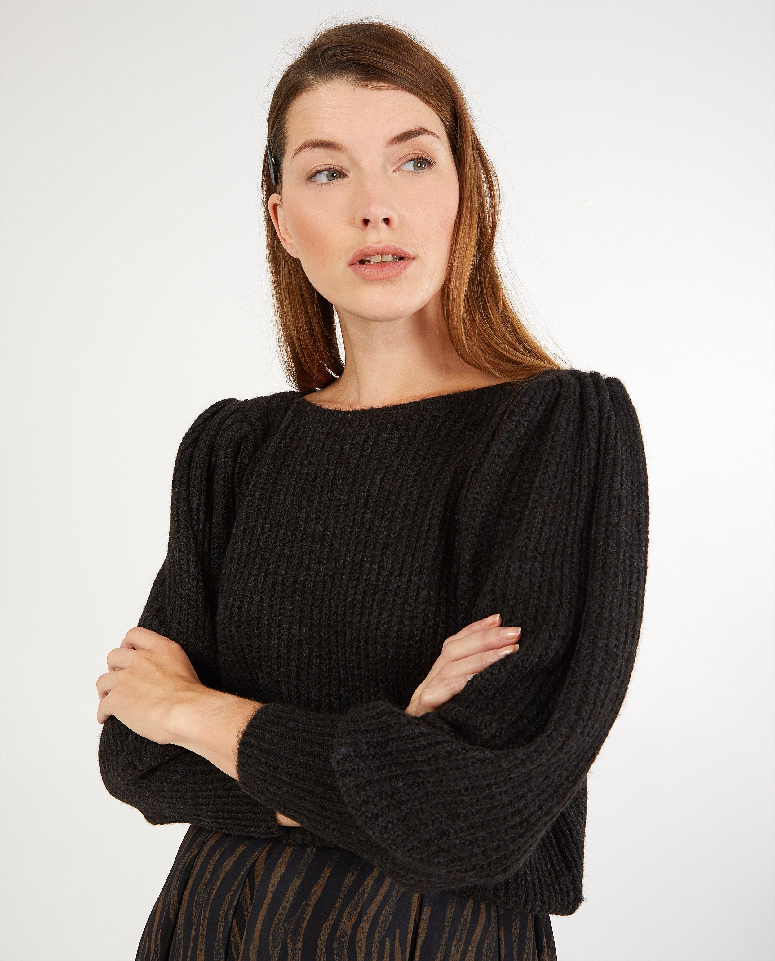 Pulls - Pull noir en tricot