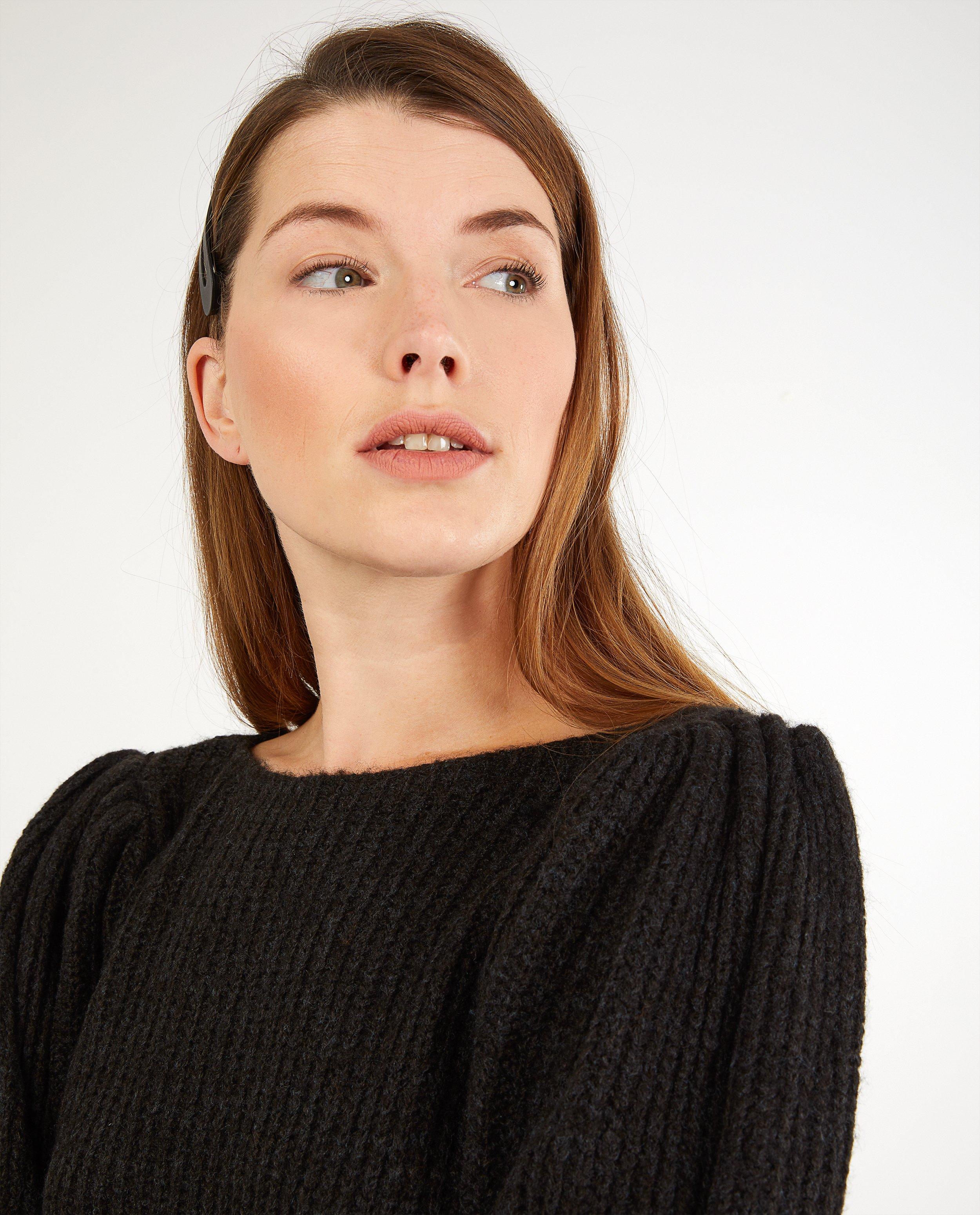 Pulls - Pull noir en tricot