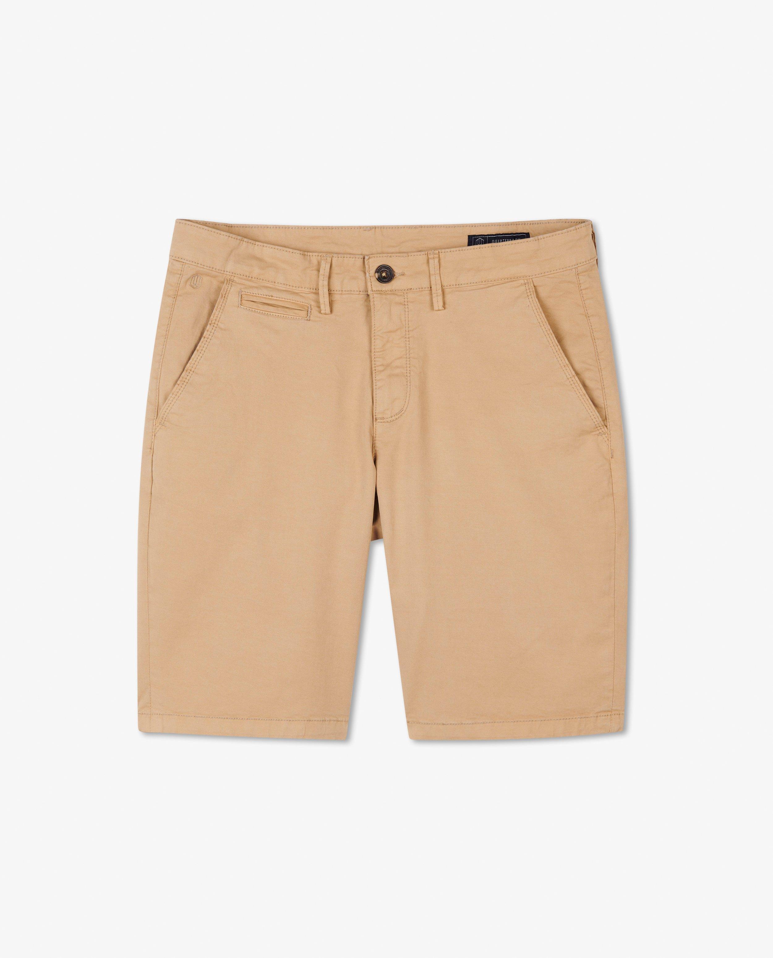 Beige katoenen bermuda - met stretch - Quarterback