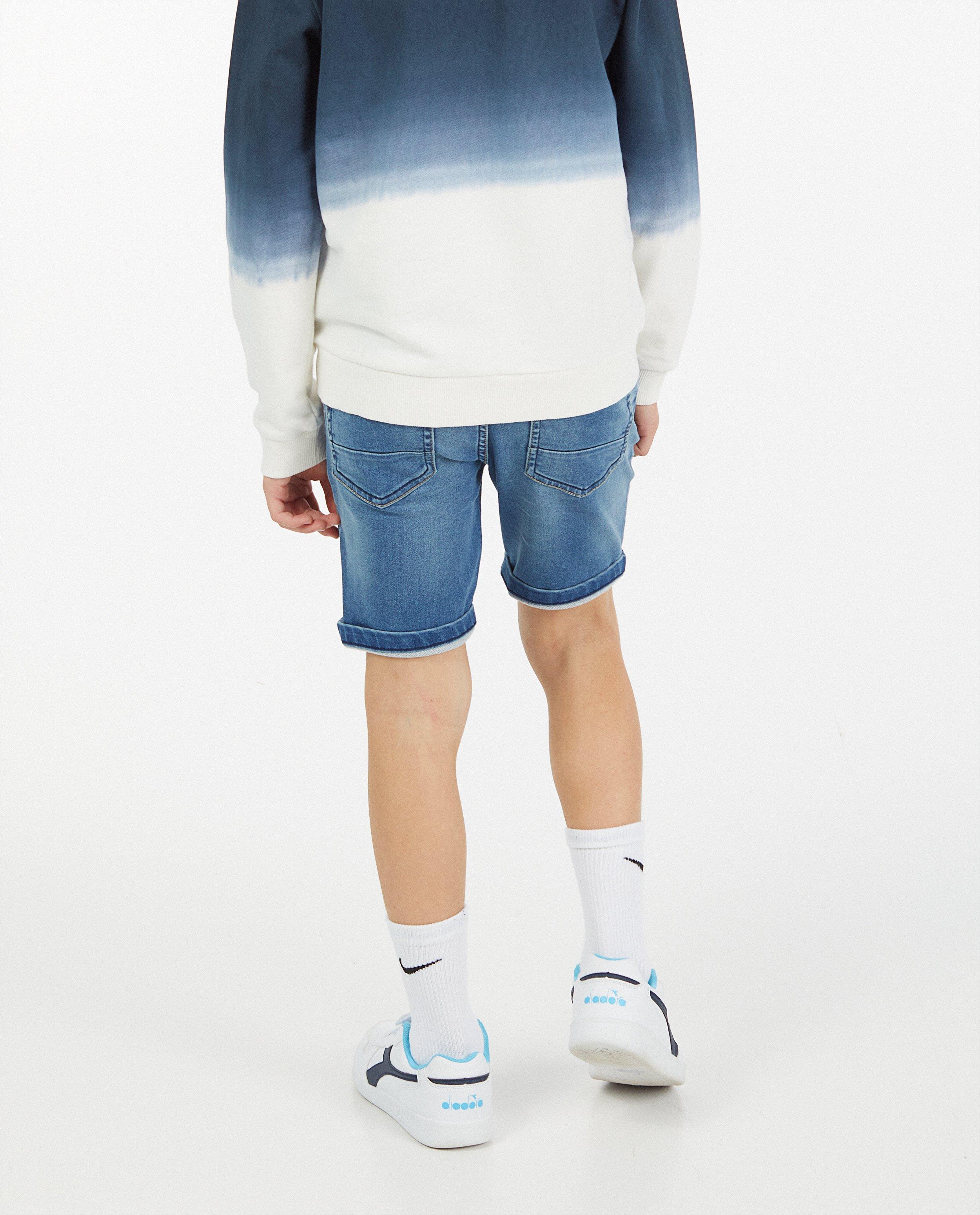 Shorten - Sweat denim bermuda Simon, 7-14 jaar