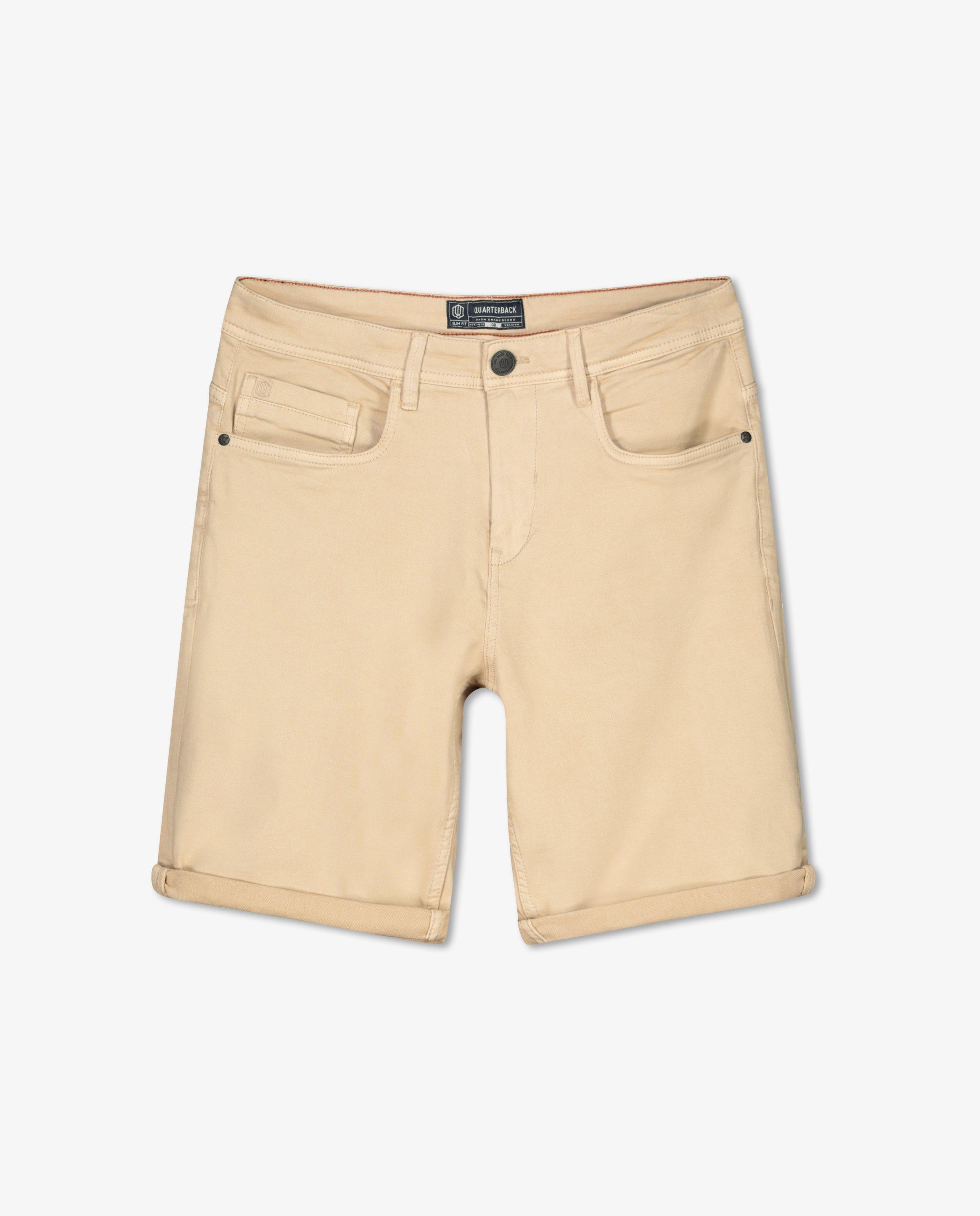 Shorten - Beige short met slim fit