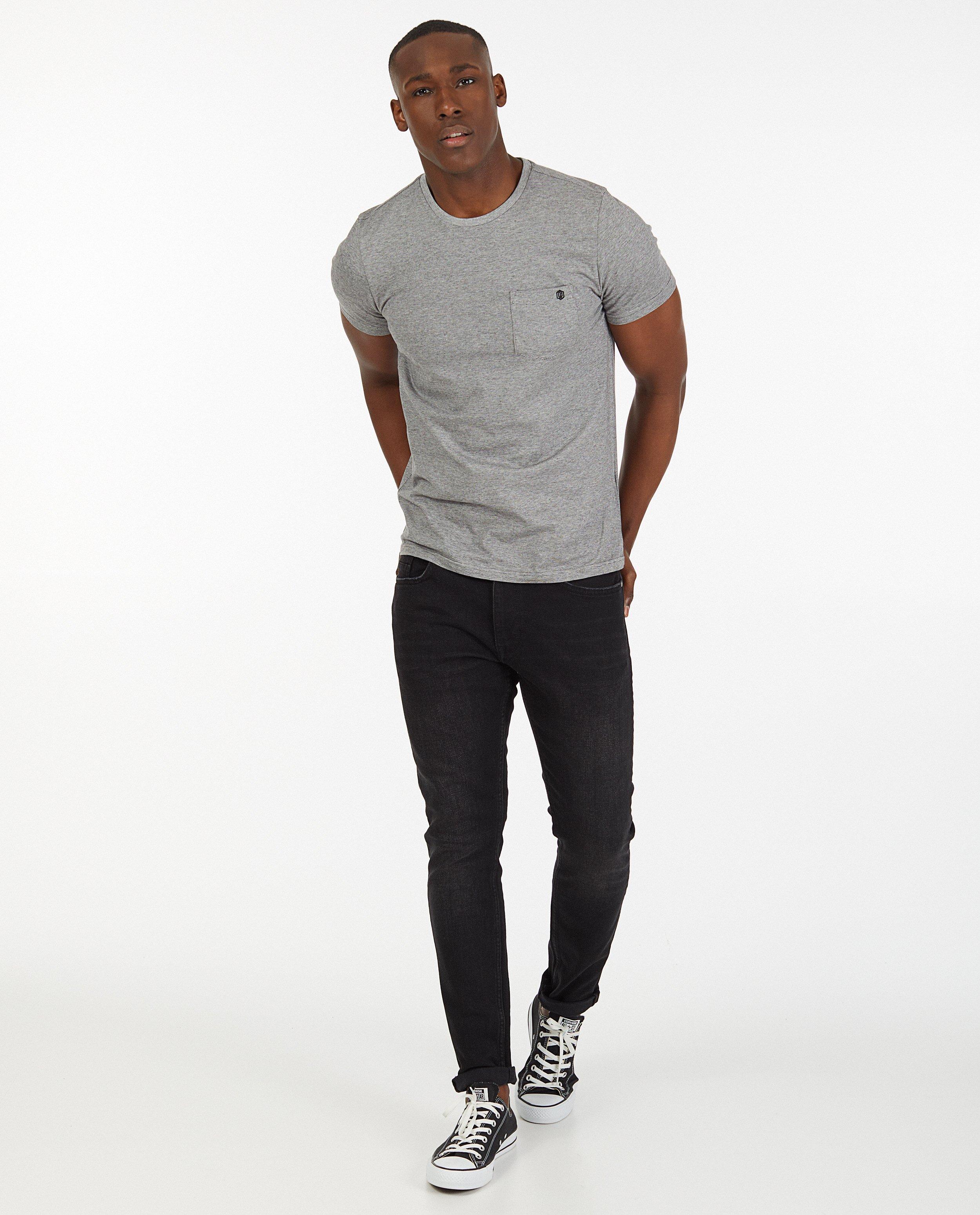 Jeans tapered fit noir Luke - stretch - Quarterback