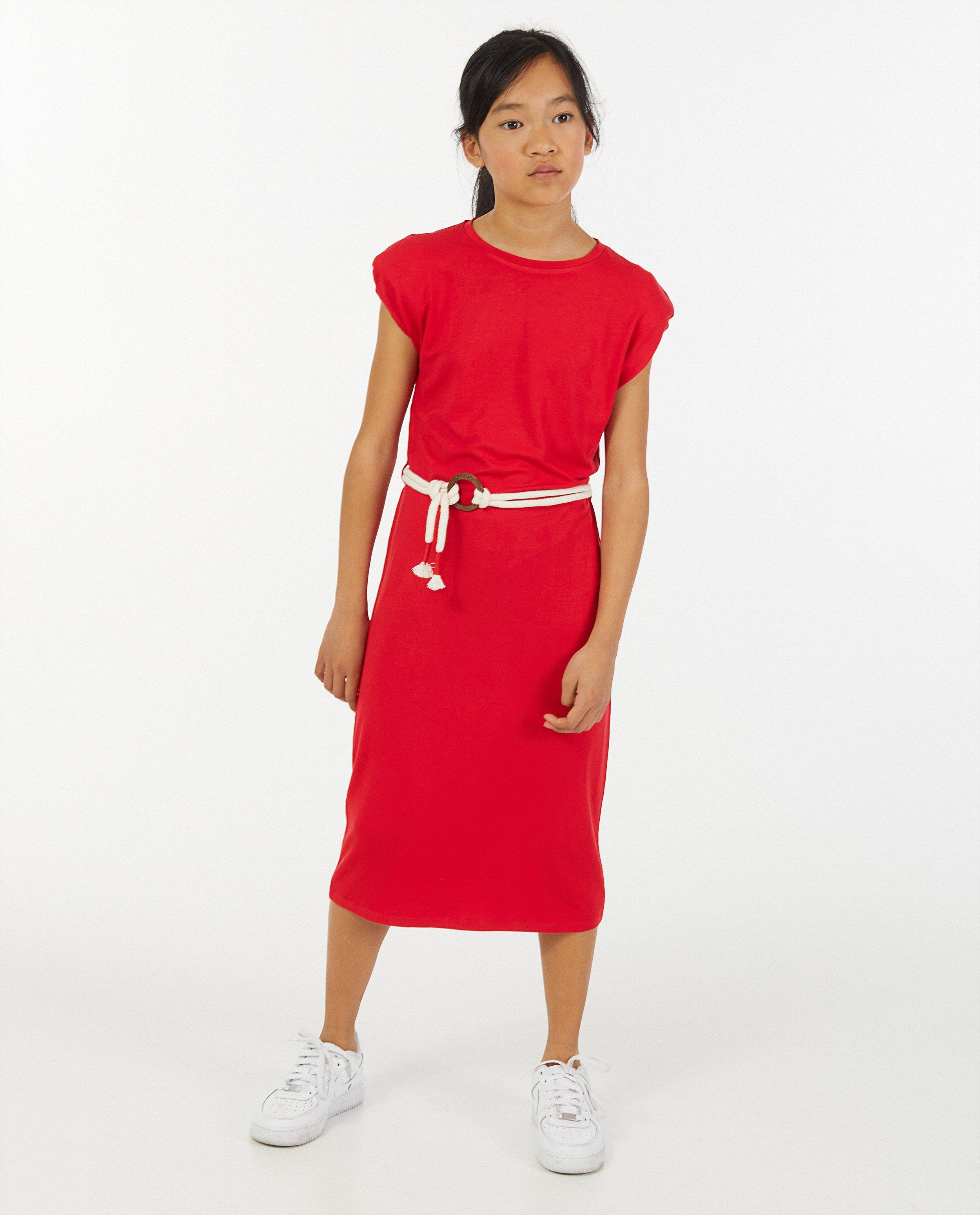 Robe rouge à ceinture BESTies - avec des épaulettes - Besties