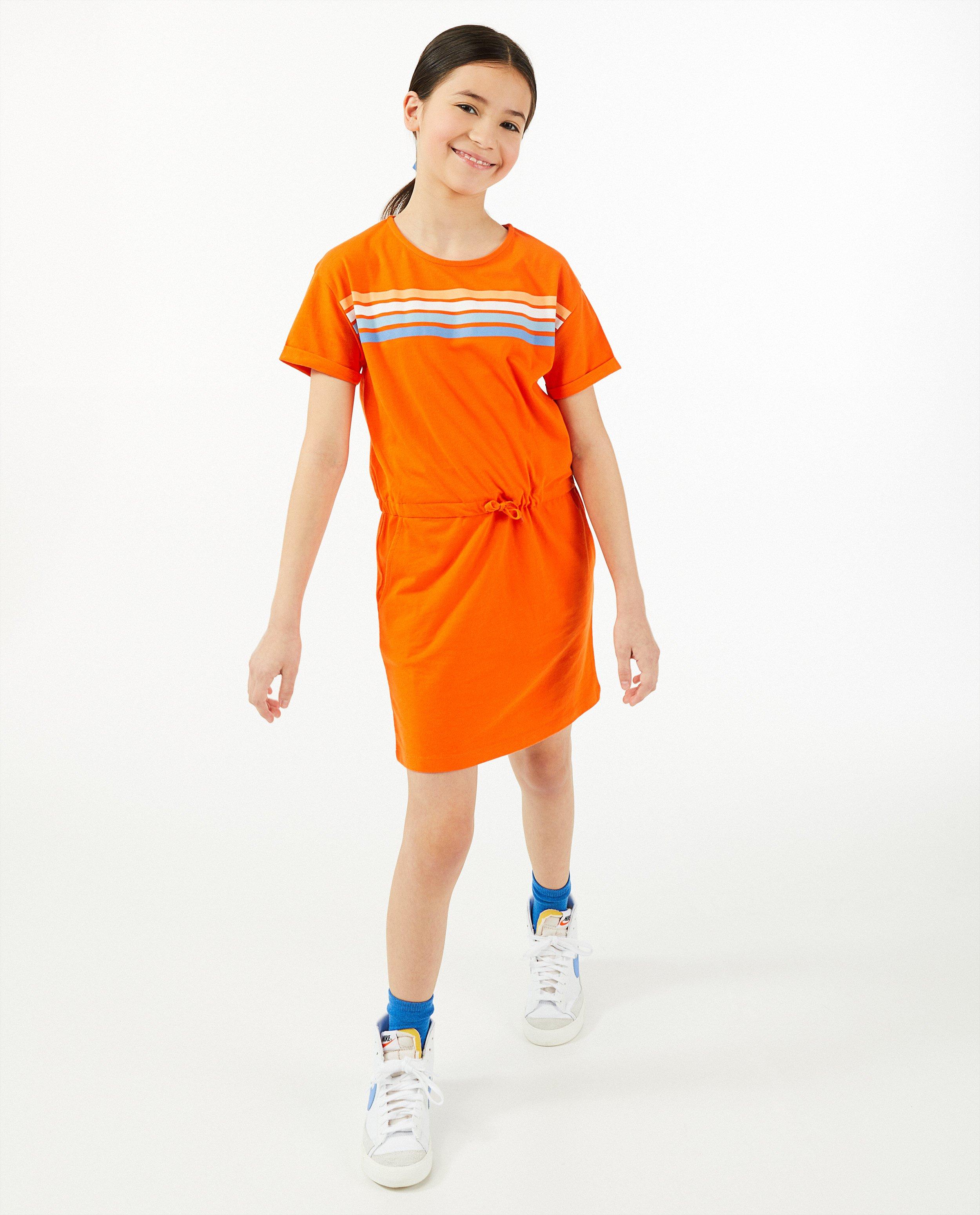 Robe orange, rayures BESTies - avec des poches - Besties