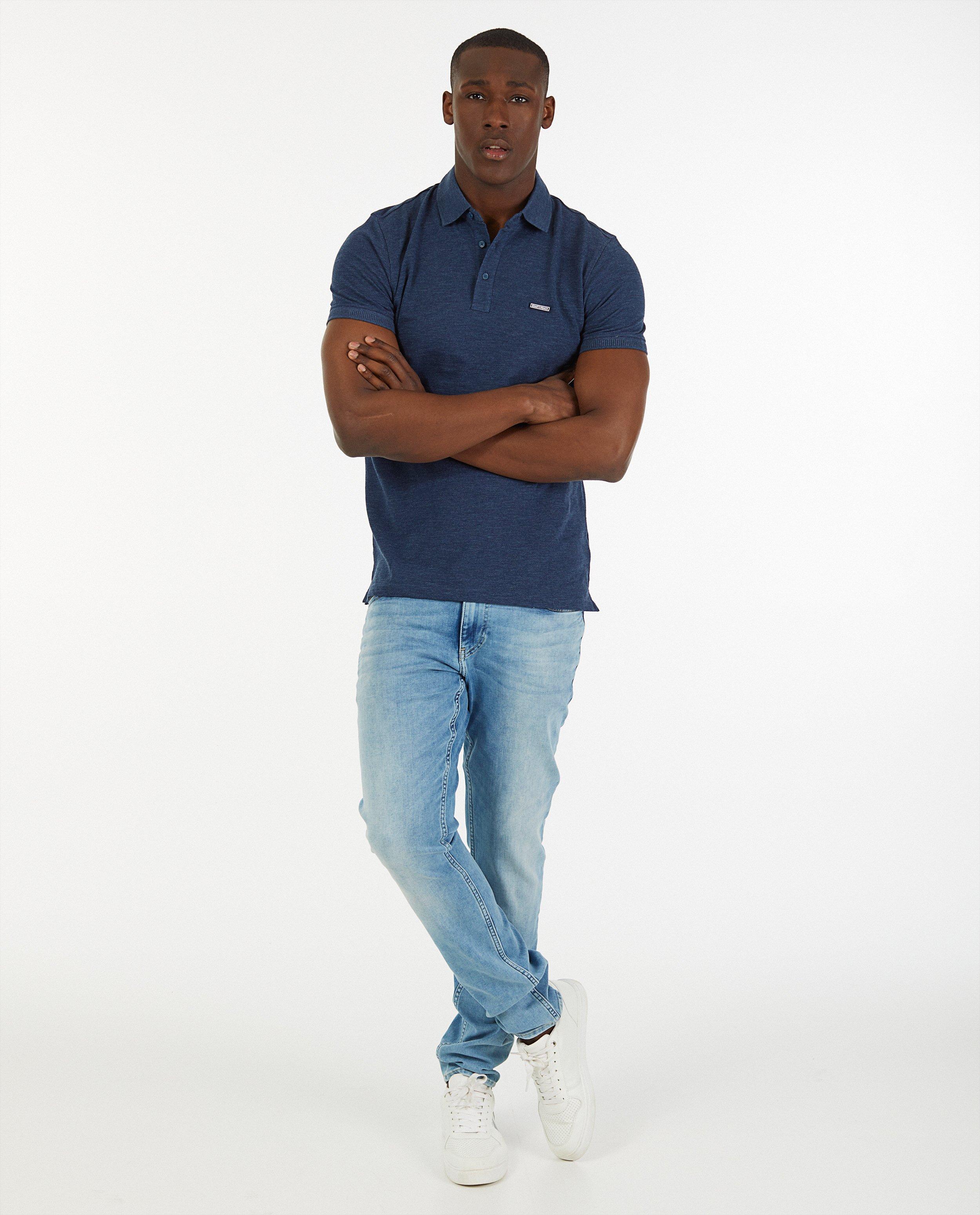 Polo kaki - structure tissée - Quarterback