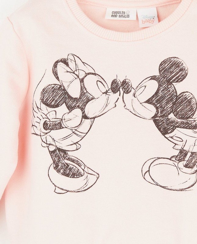 Sweat Bebe Rose Mickey Et Minnie Sweat Bebe Rose Mickey Et Minnie