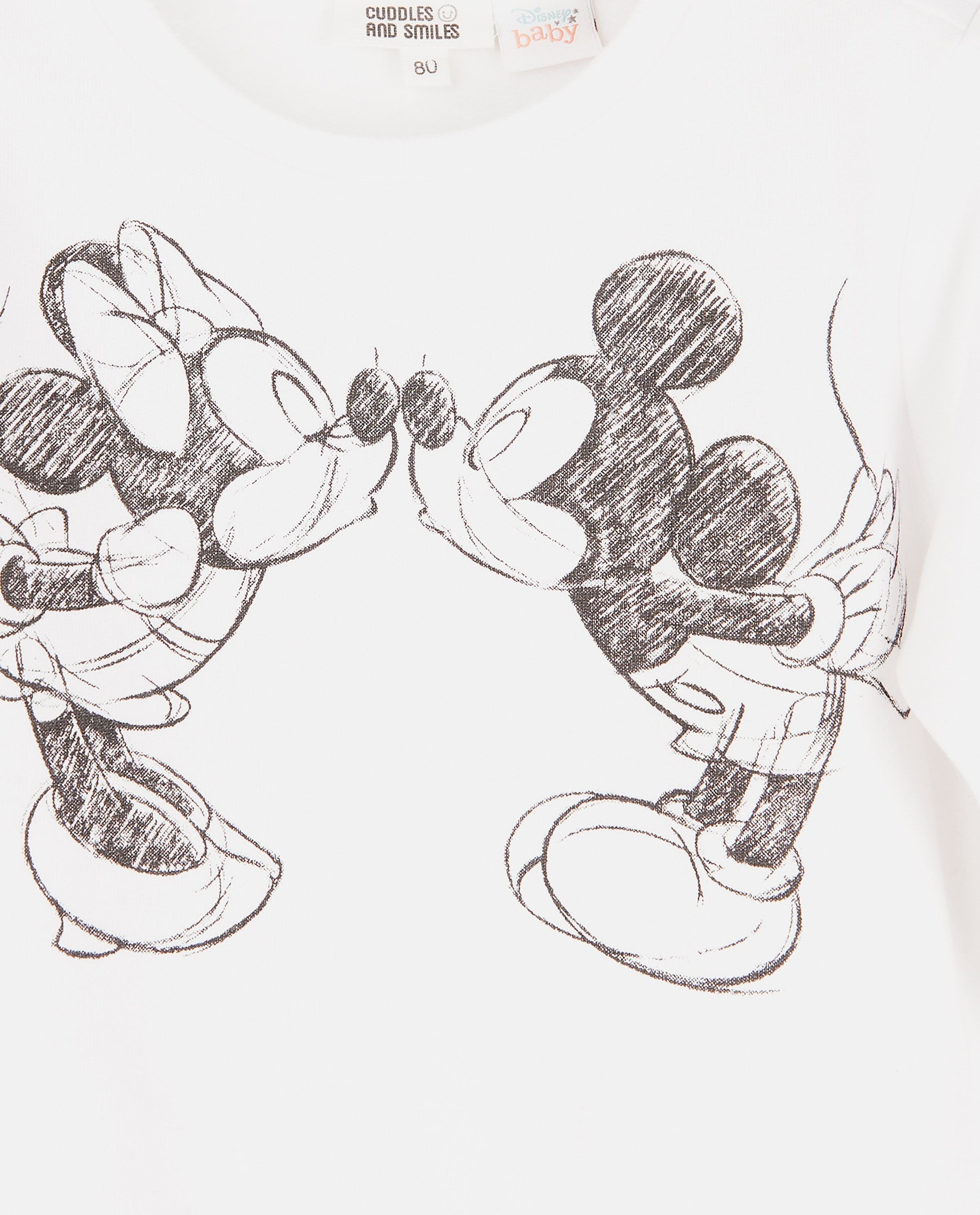 Sweat Bebe Blanc Mickey Et Minnie