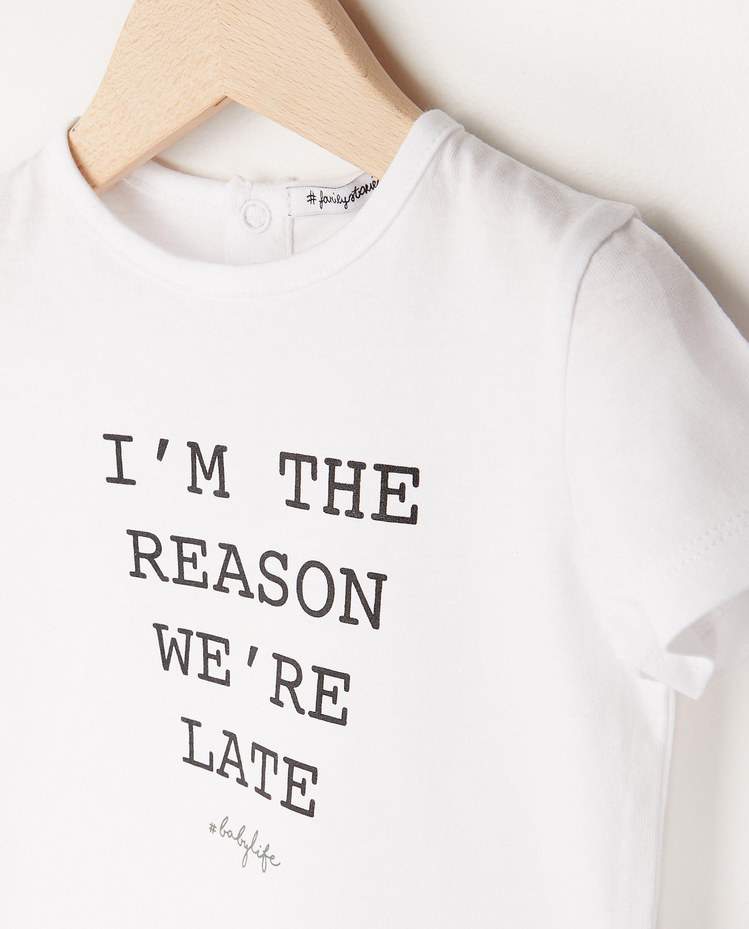 T-shirts - Twinning baby T-shirt met opschrift