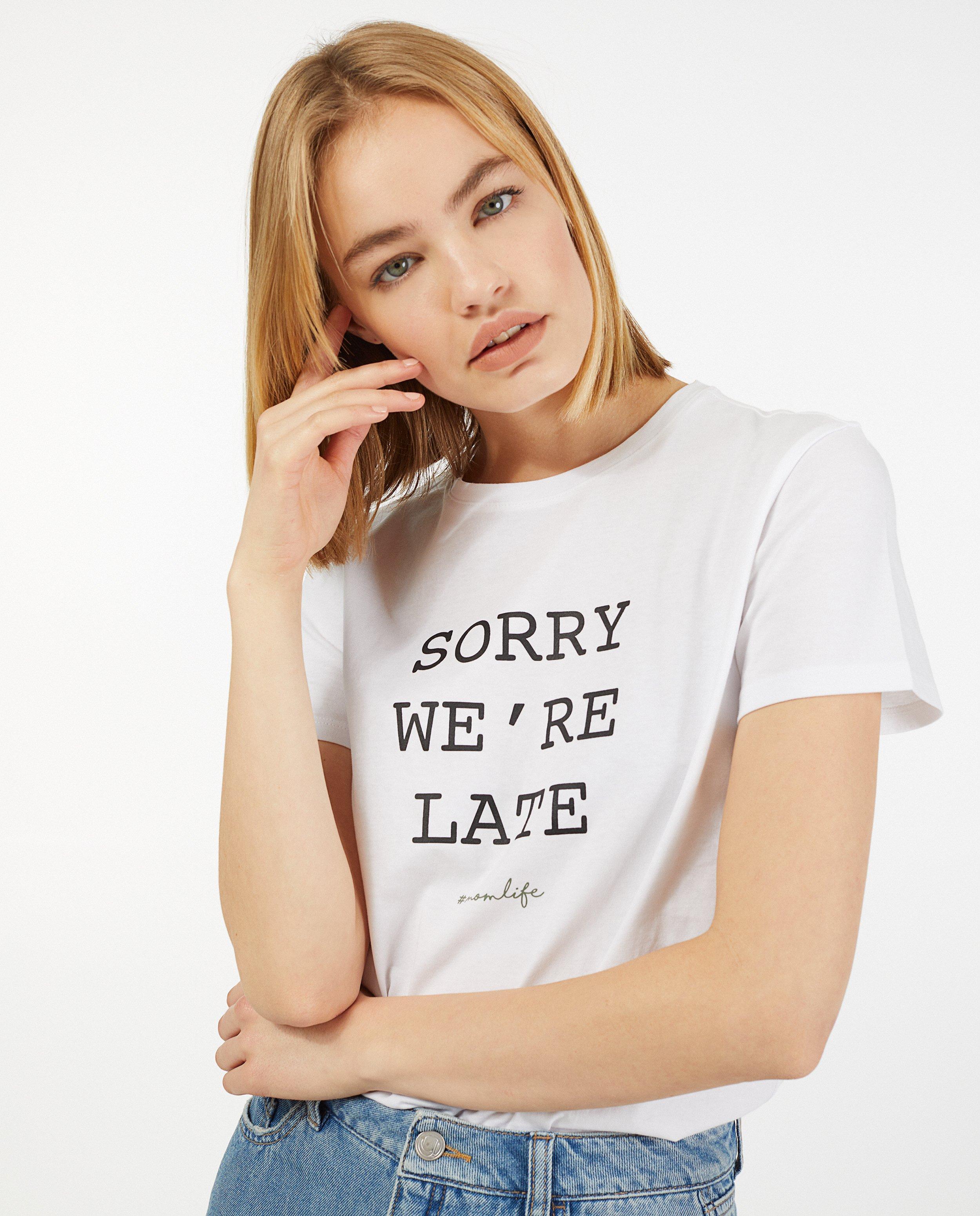 Twinning dames T-shirts met opschrift - #familystoriesjbc - Familystories