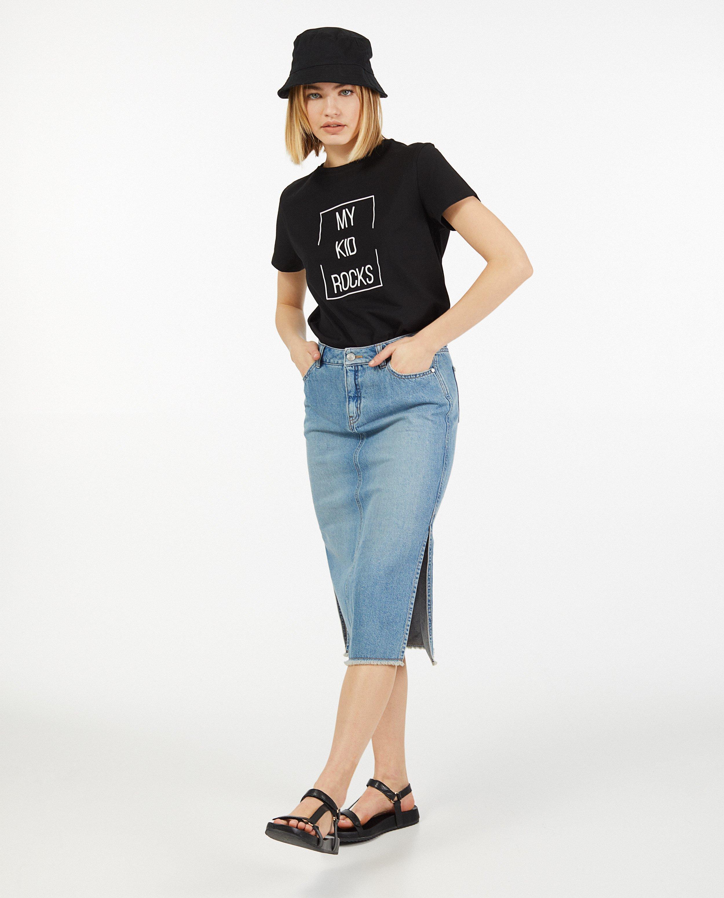 Twinning dames T-shirts met opschrift - #familystoriesjbc - Familystories