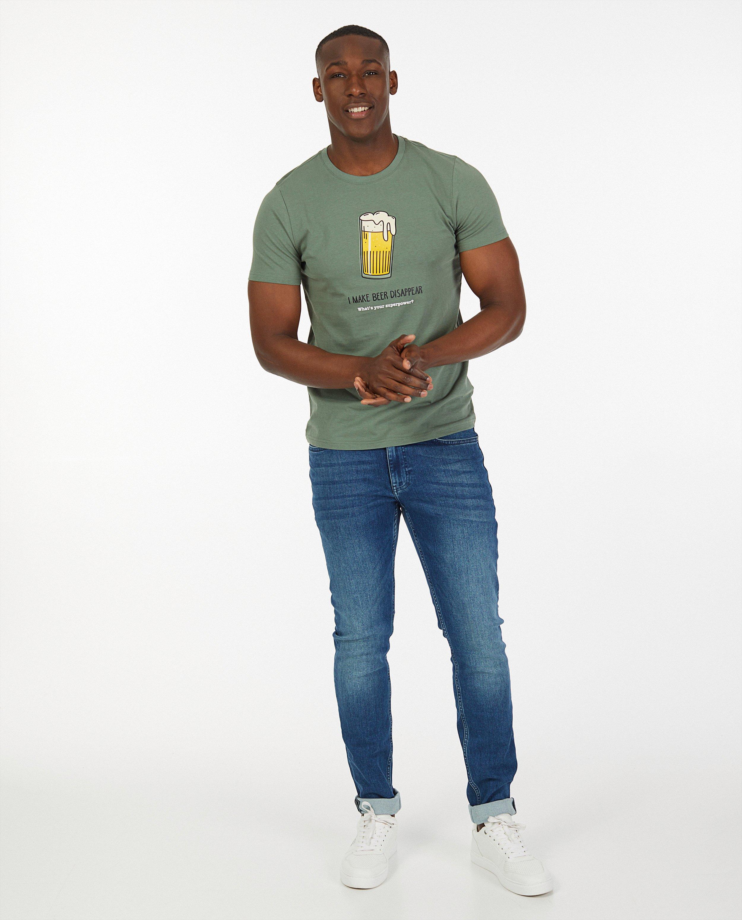 Twinning heren T-shirt met opschrift - #familystoriesjbc - Familystories
