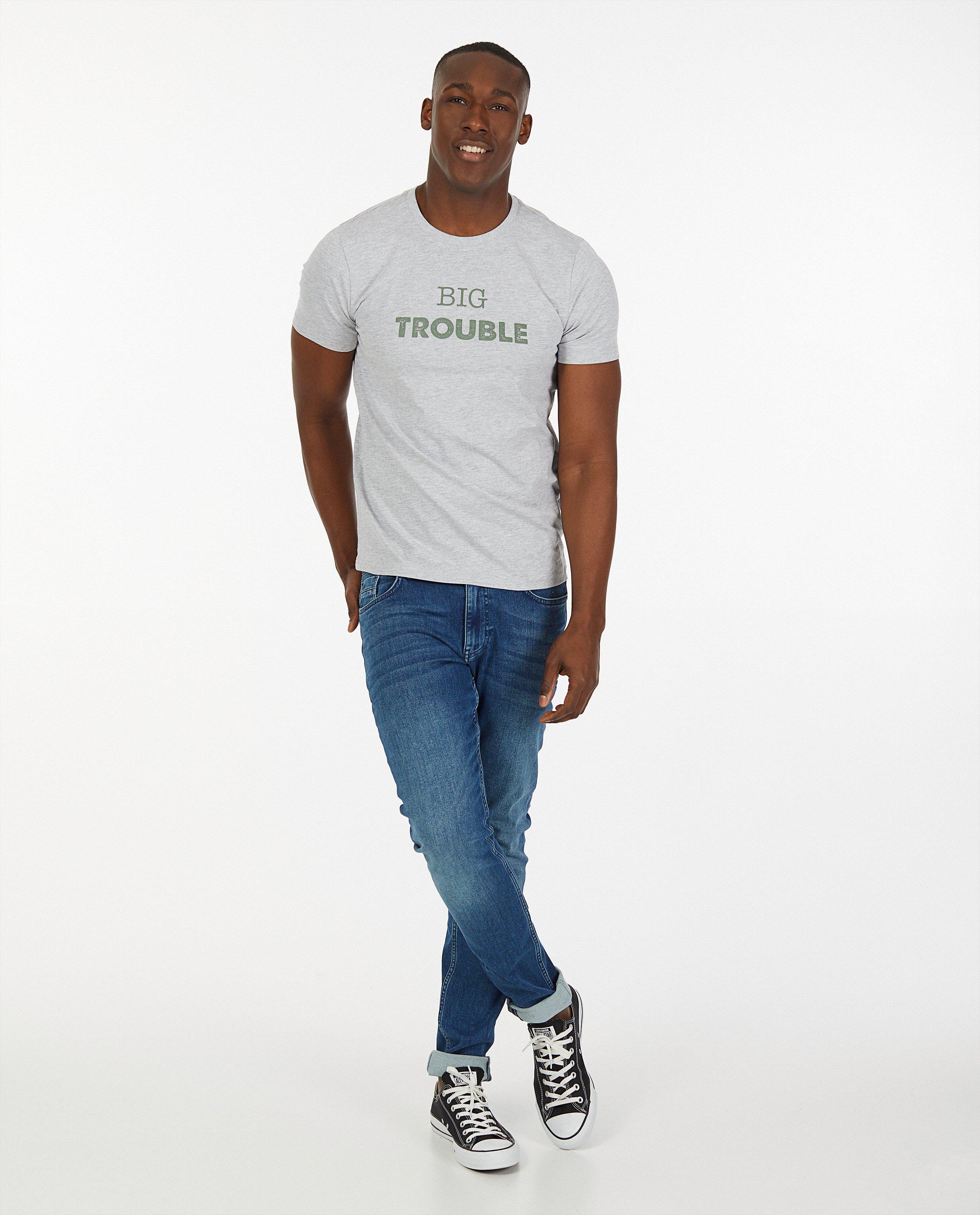 Twinning heren T-shirt met opschrift - #familystoriesjbc - Familystories