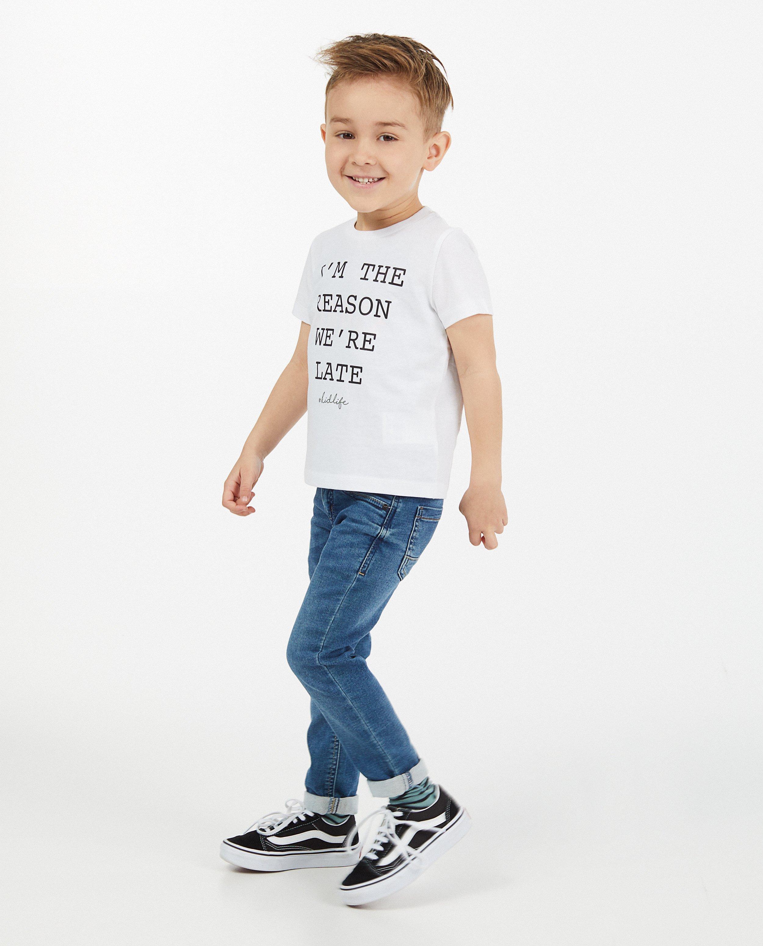 Twinning kids T-shirts met opschrift - null - Familystories