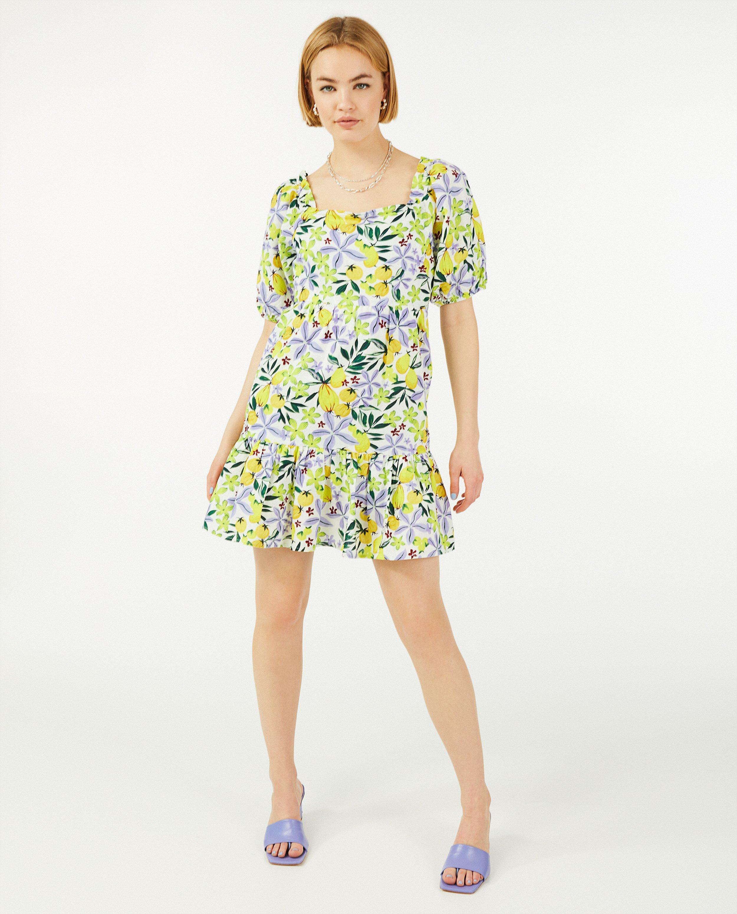 Robe en lin à imprimé Marylène Madou - imprimé intégral - Marylène Madou