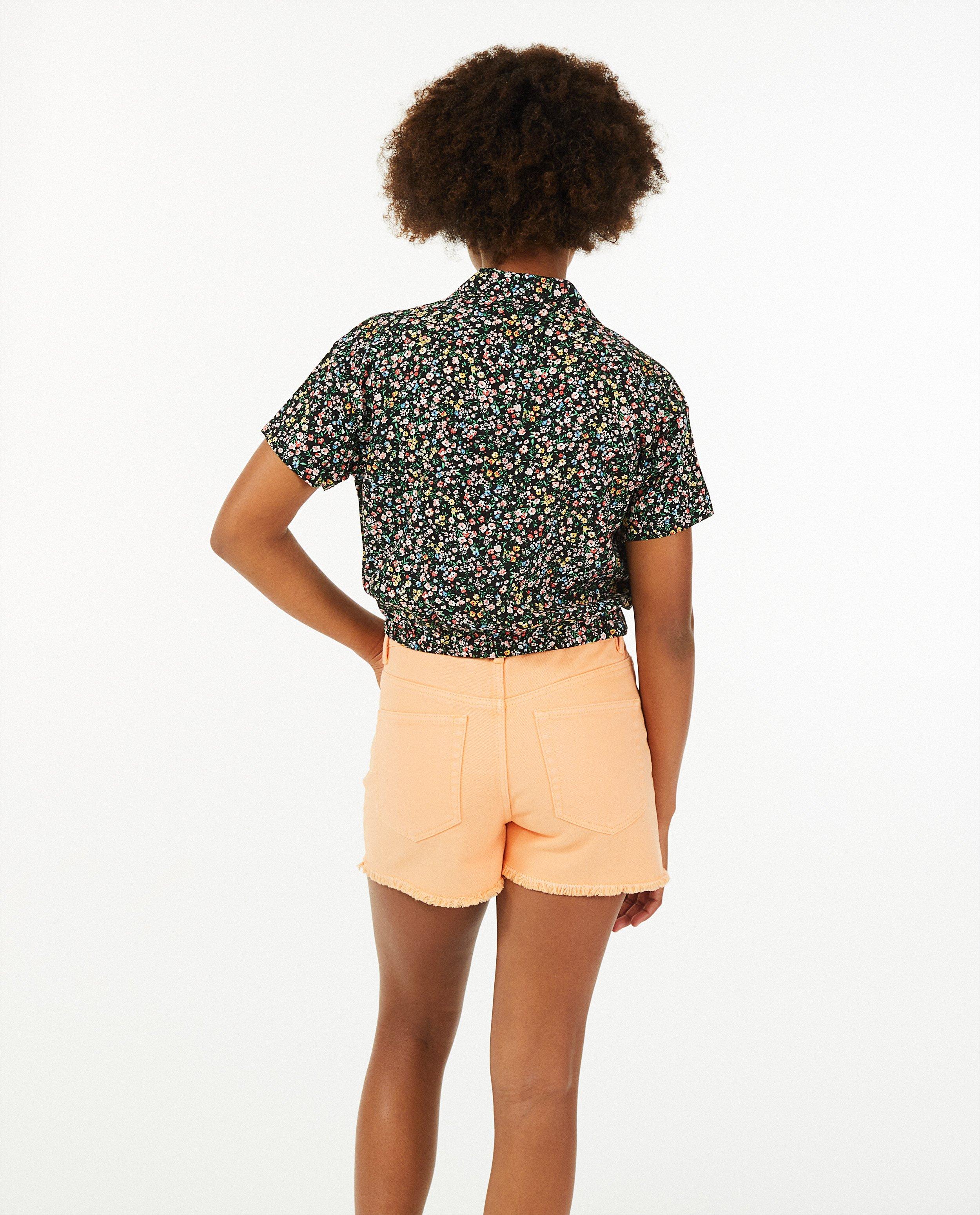 Hemden - Zwart hemdje met bloemenprint