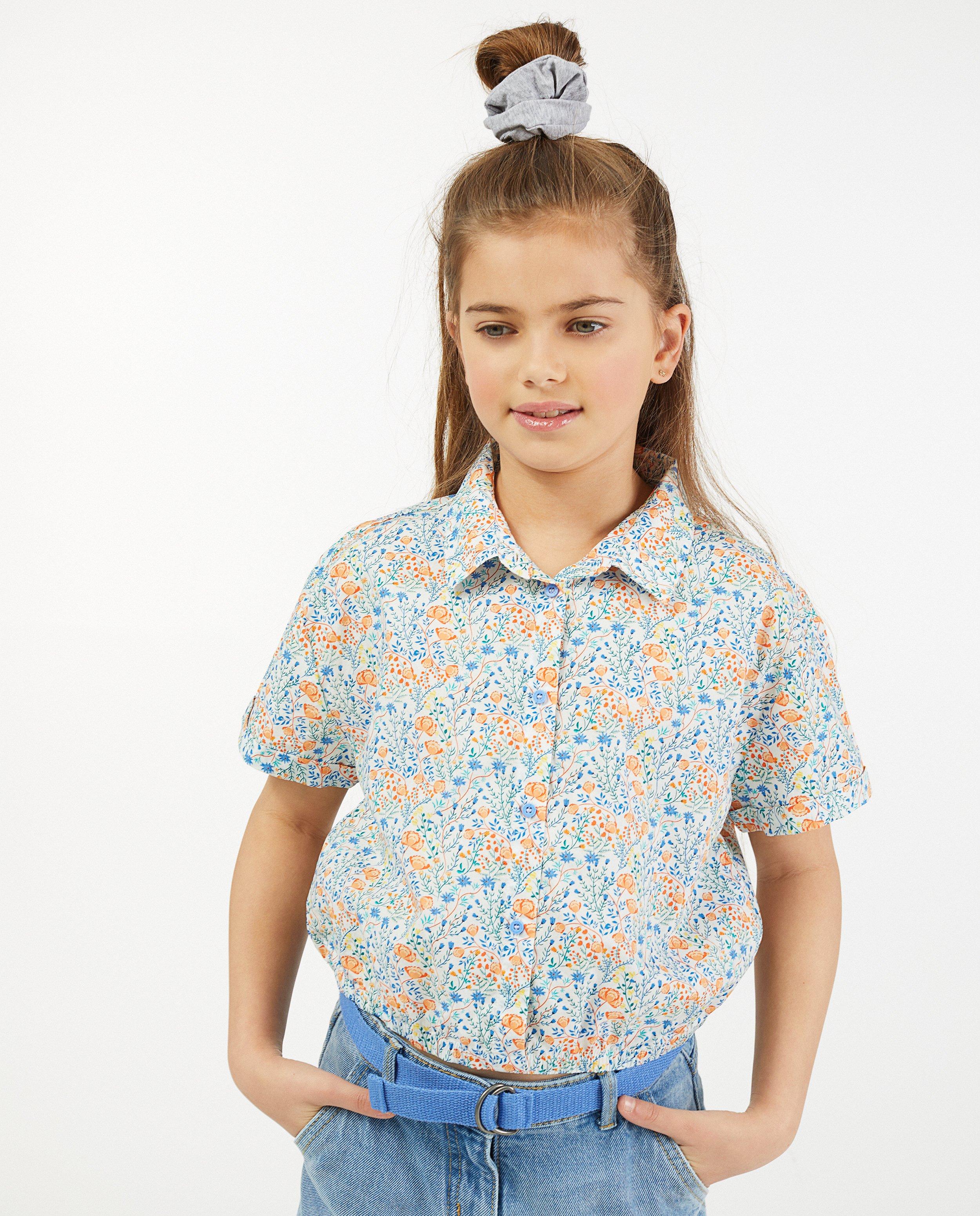 Hemden - Wit hemdje met bloemenprint