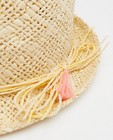 Bonneterie - Chapeau beige avec des franges