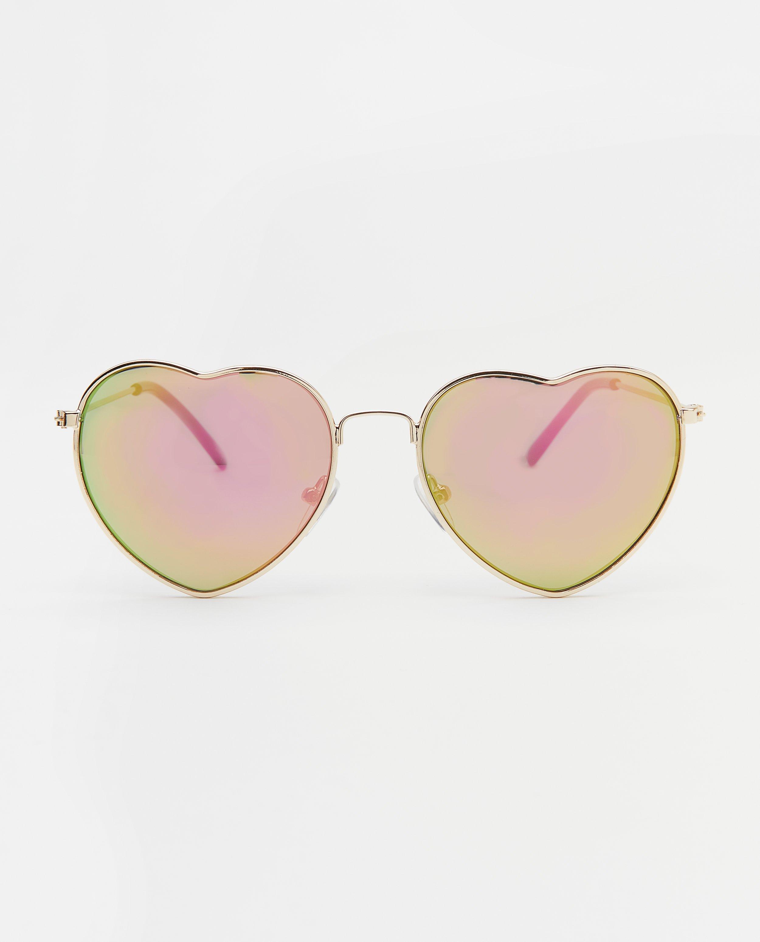 Lunettes de soleil en forme de cœur - monture métallique - JBC