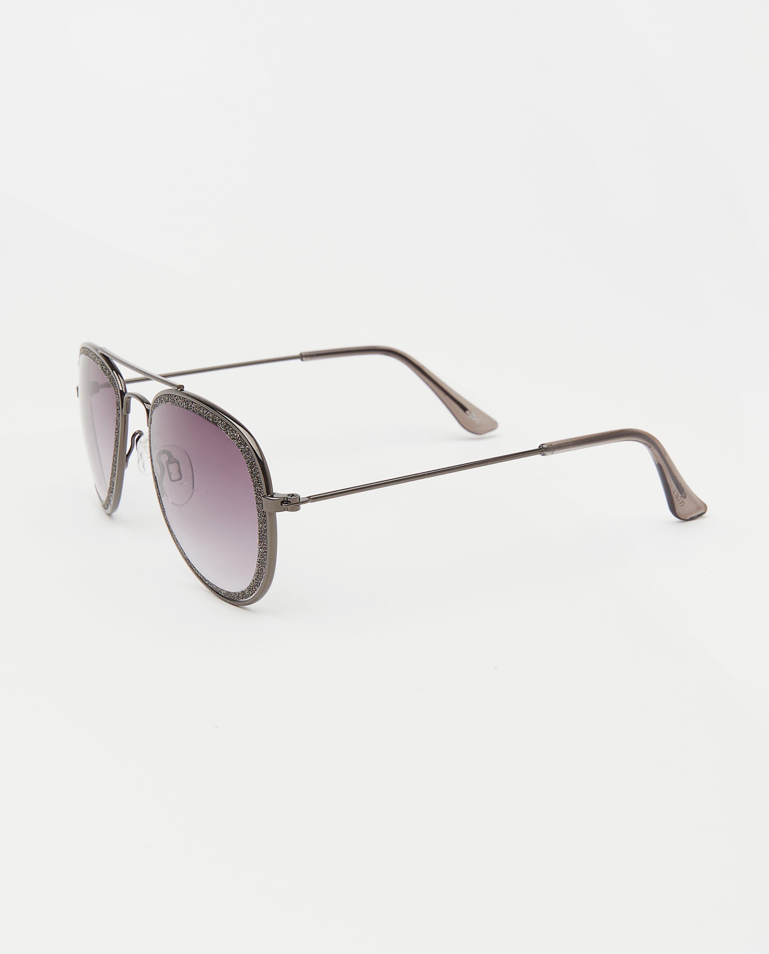 Lunettes de soleil - Lunettes de soleil noires avec des paillettes