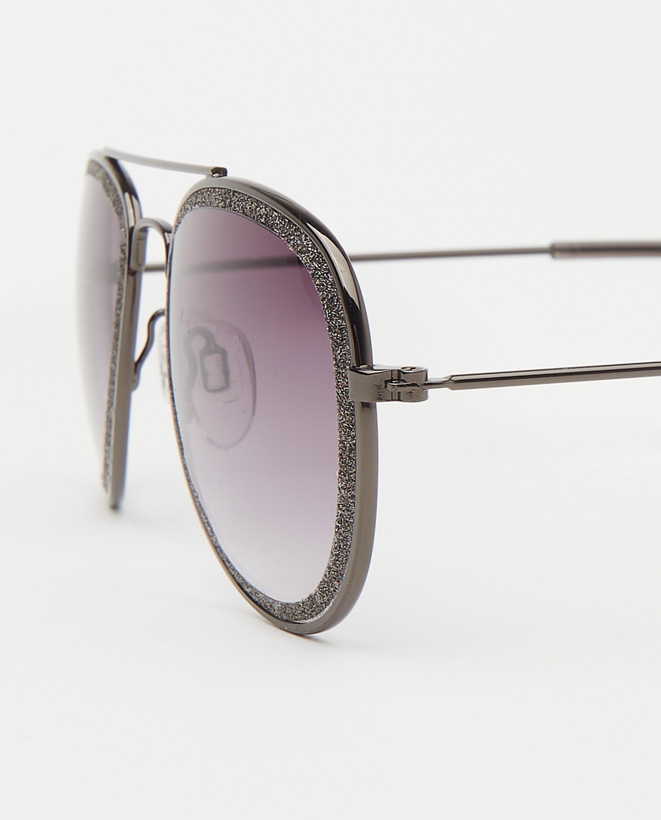 Lunettes de soleil - Lunettes de soleil noires avec des paillettes