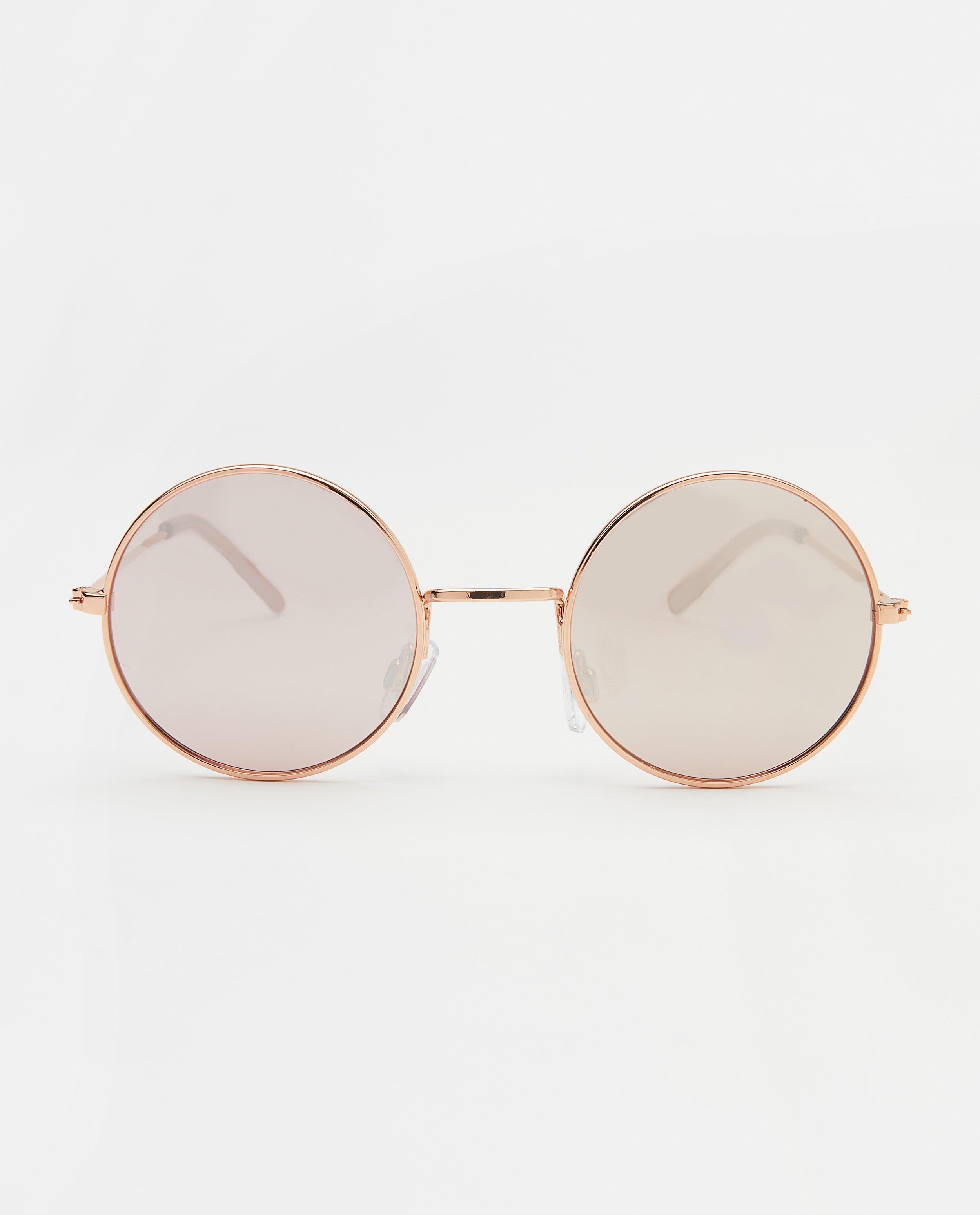 Lunettes de soleil rondes roses - monture métallique - JBC