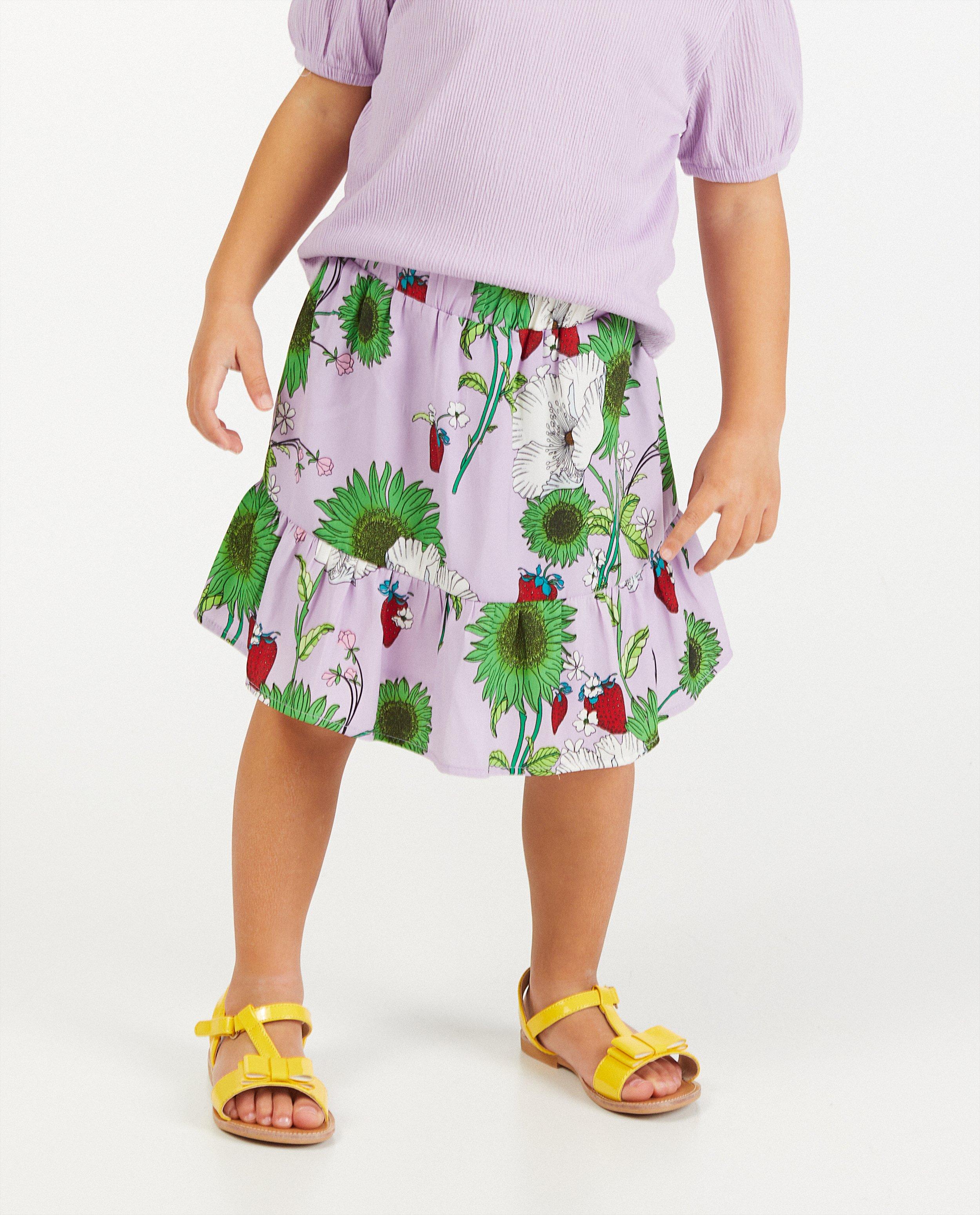 Rokken - Lila rok met print Marylène Madou