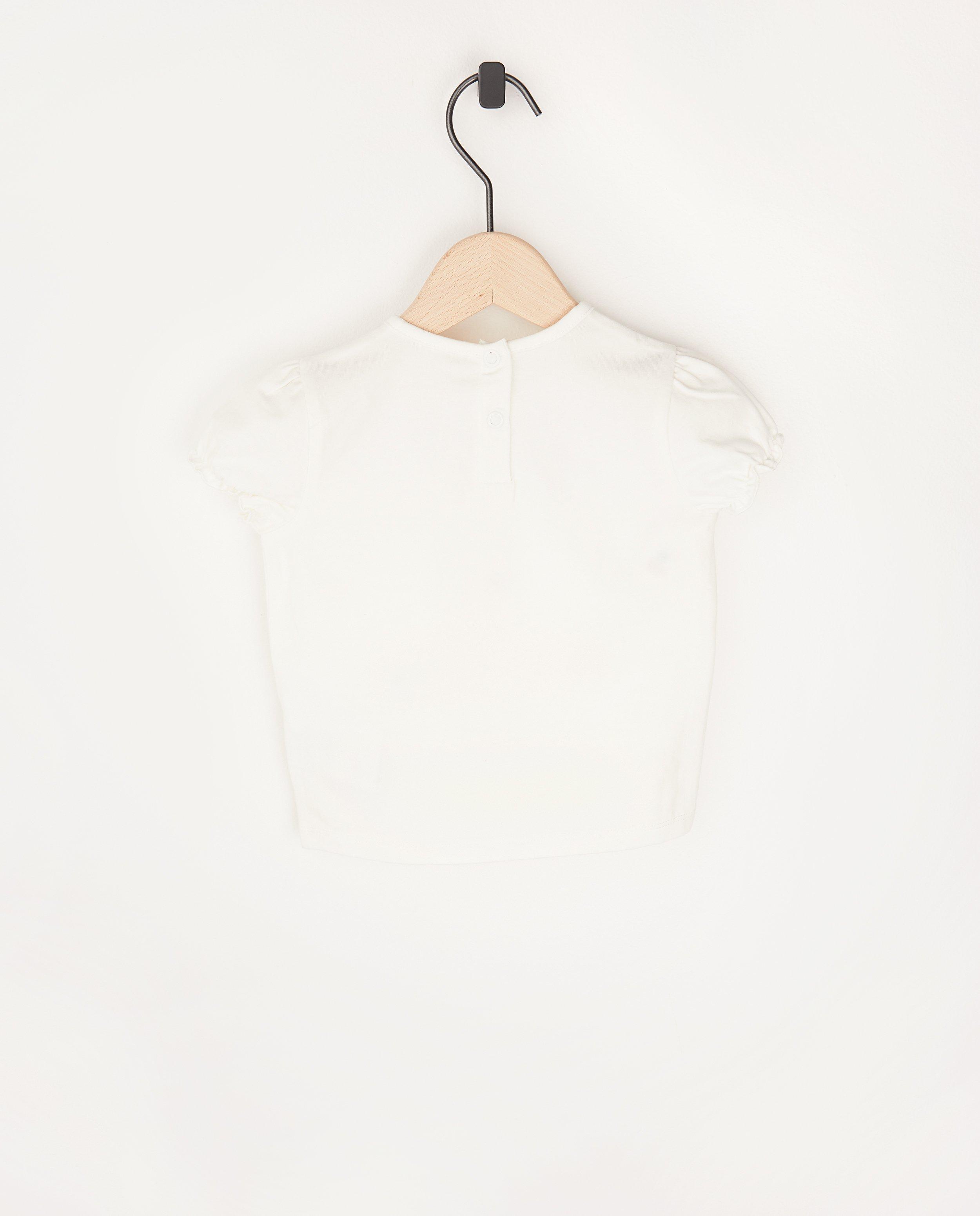 T-shirts - T-shirt blanc à broderie