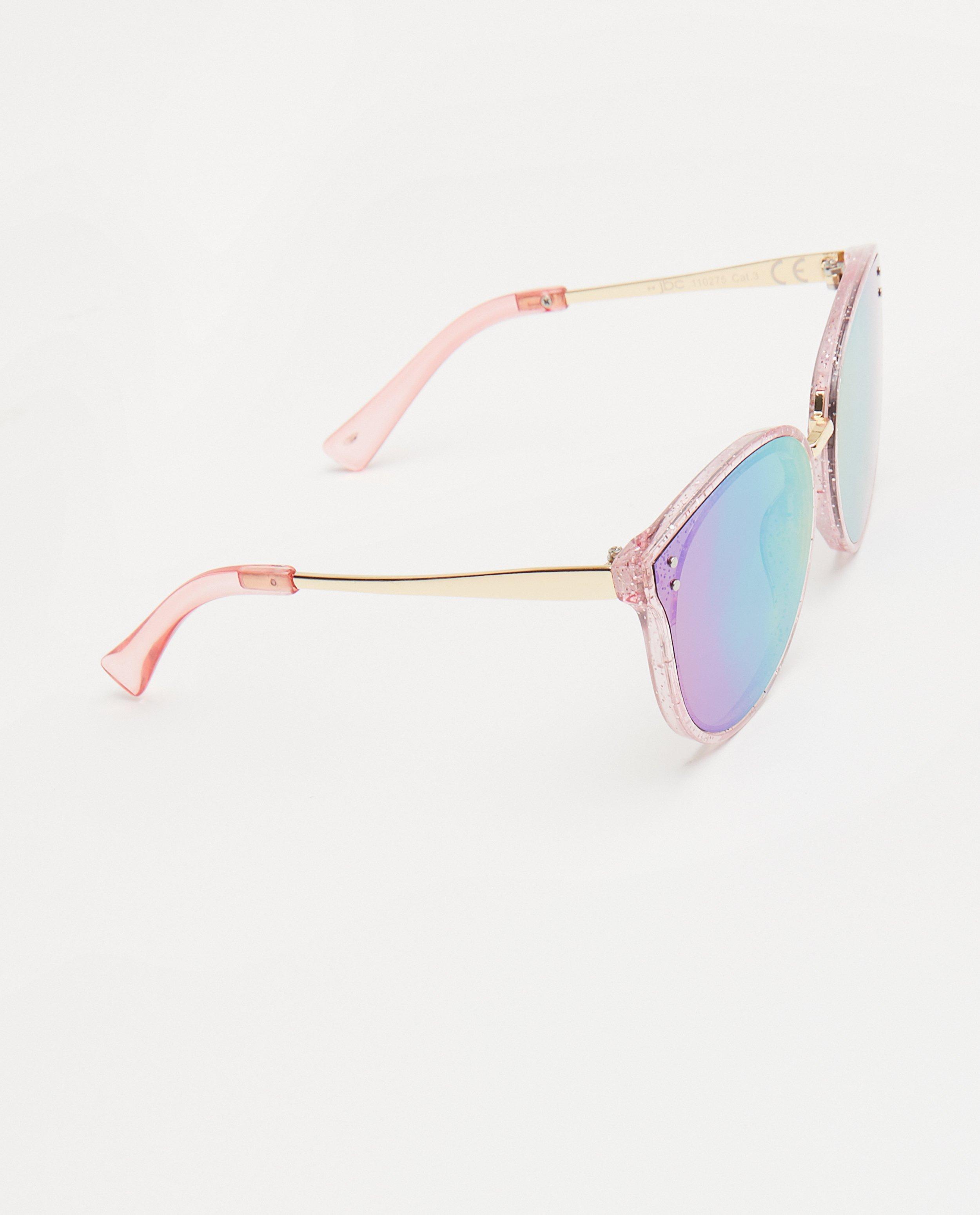 Lunettes de soleil - Lunettes de soleil roses à paillettes
