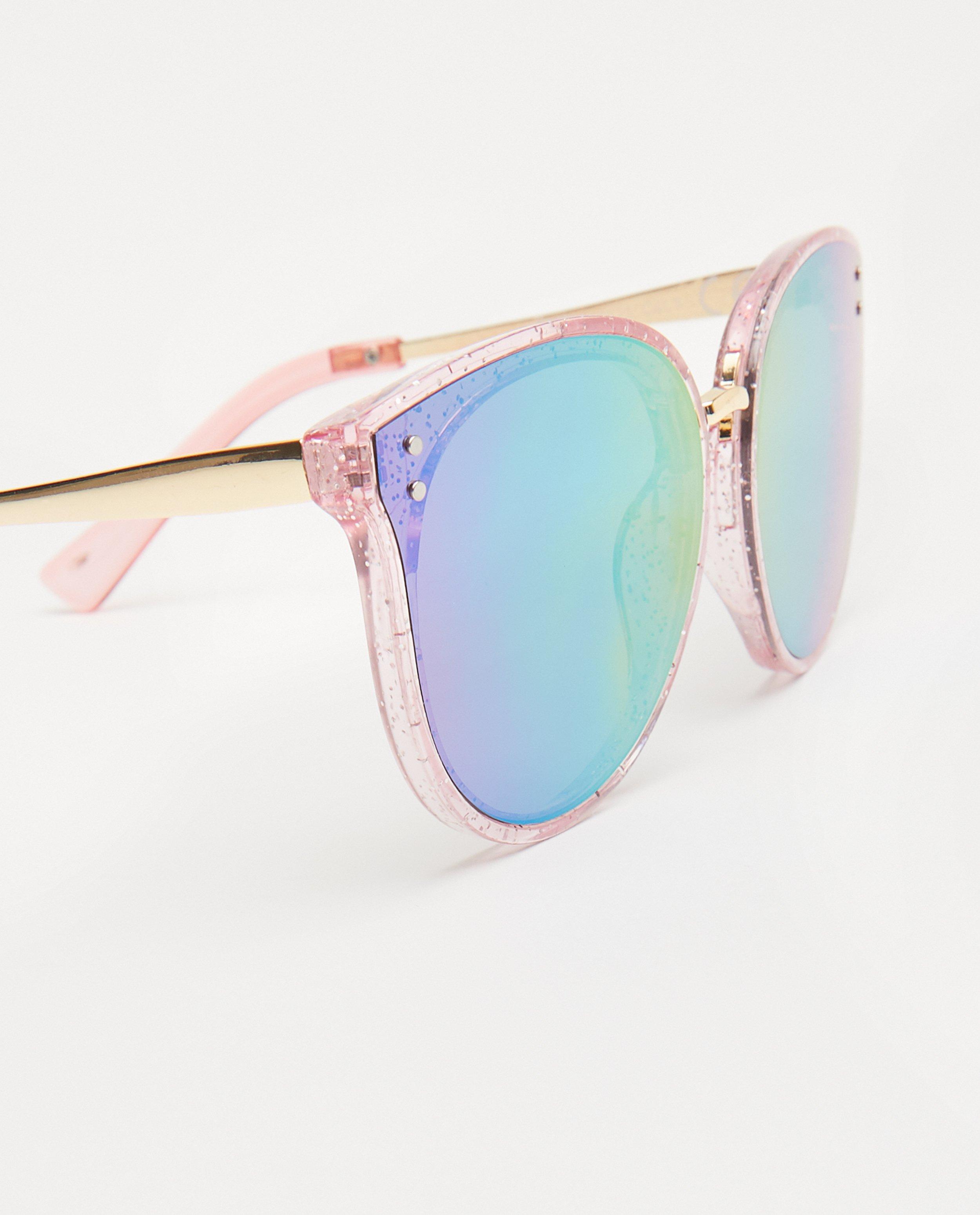 Lunettes de soleil - Lunettes de soleil roses à paillettes