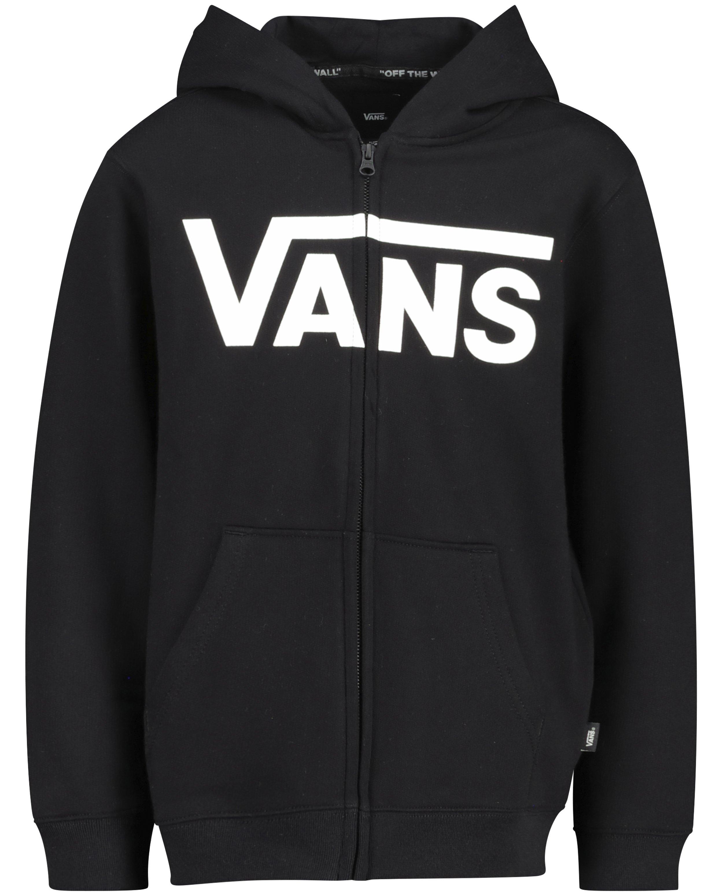 Veste sweater noire à inscription Vans - et capuchon - Vans