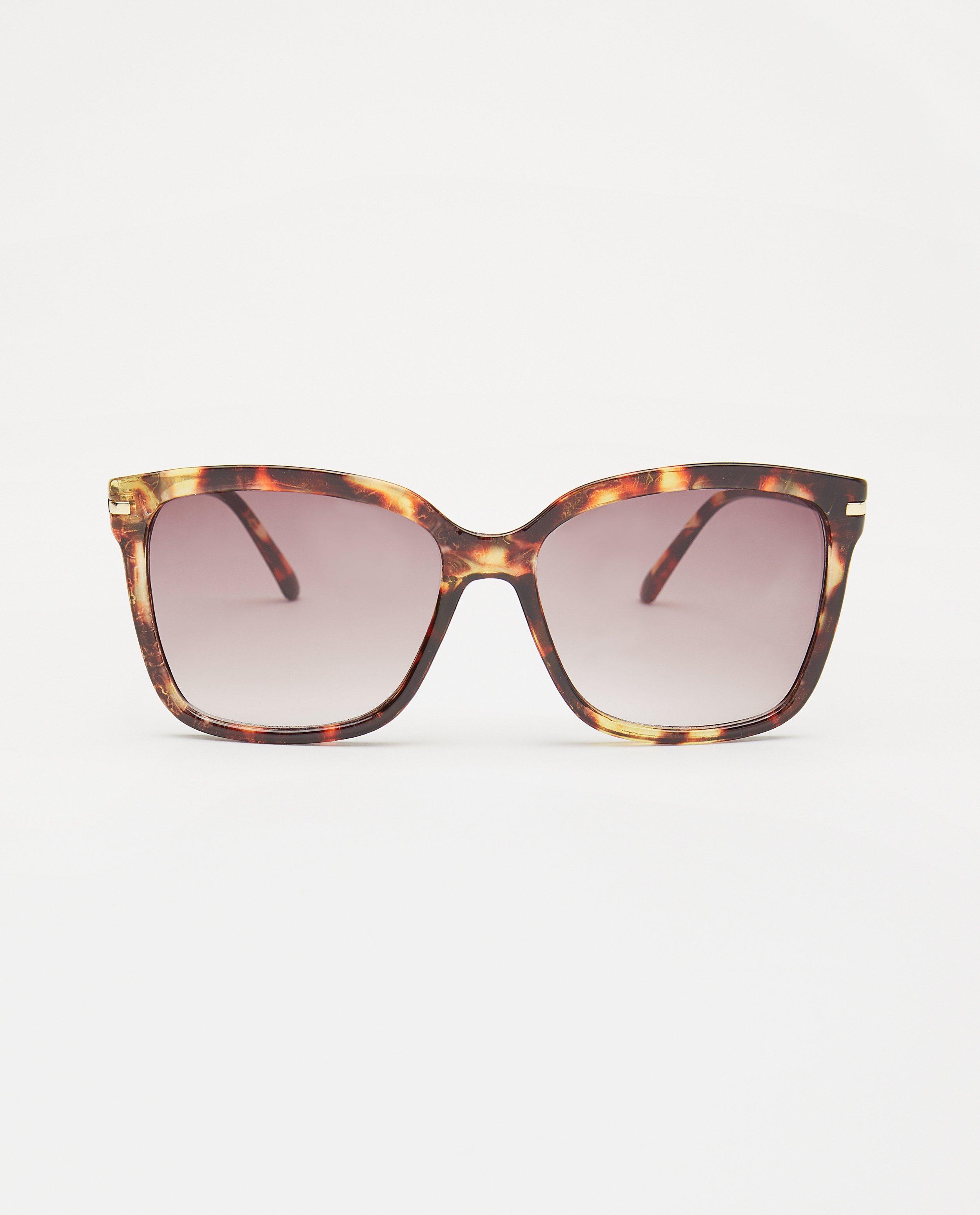 Lunettes de soleil brunes à imprimé - monture synthétique - JBC