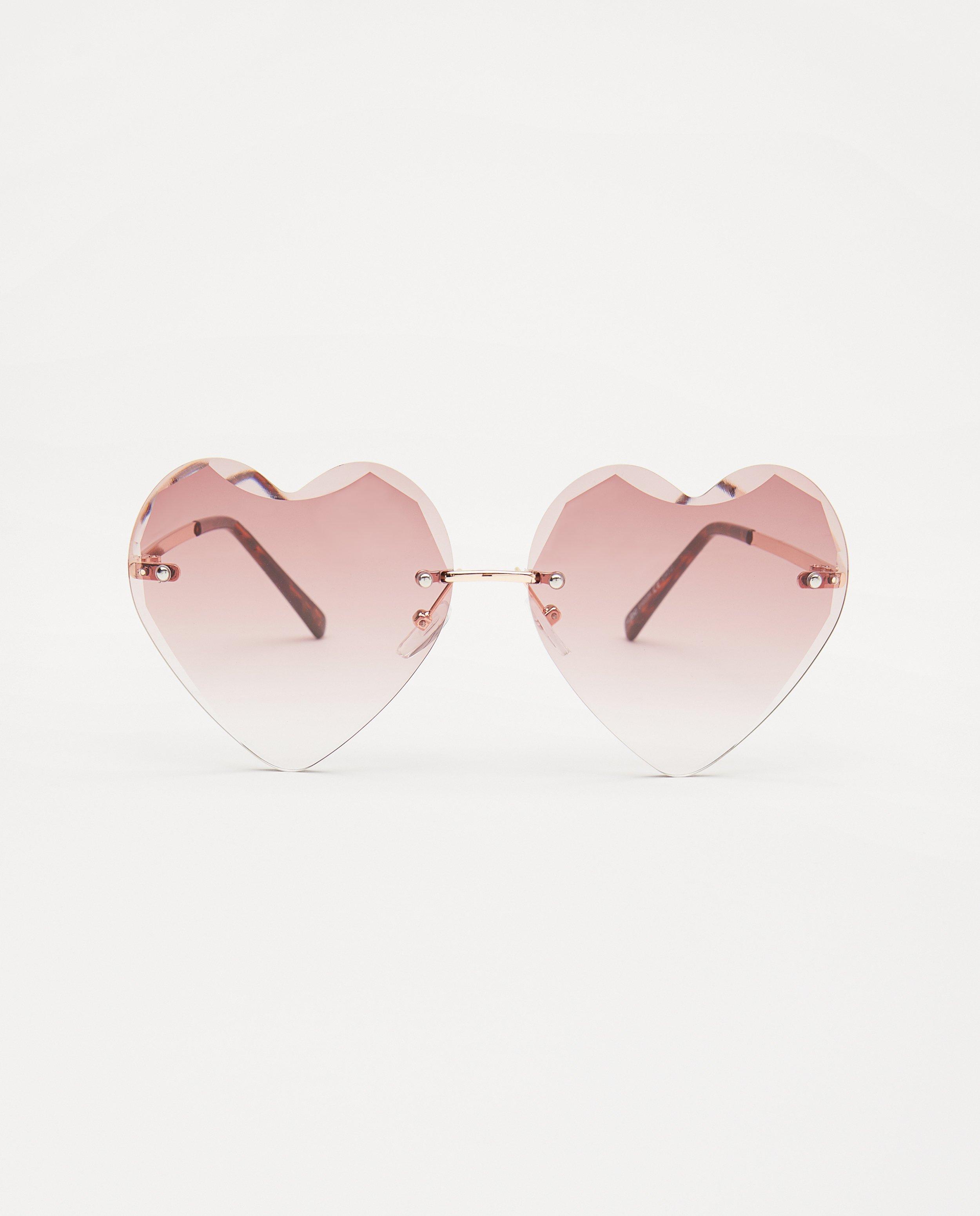 Lunettes de soleil en forme de cœur - monture métallique - JBC