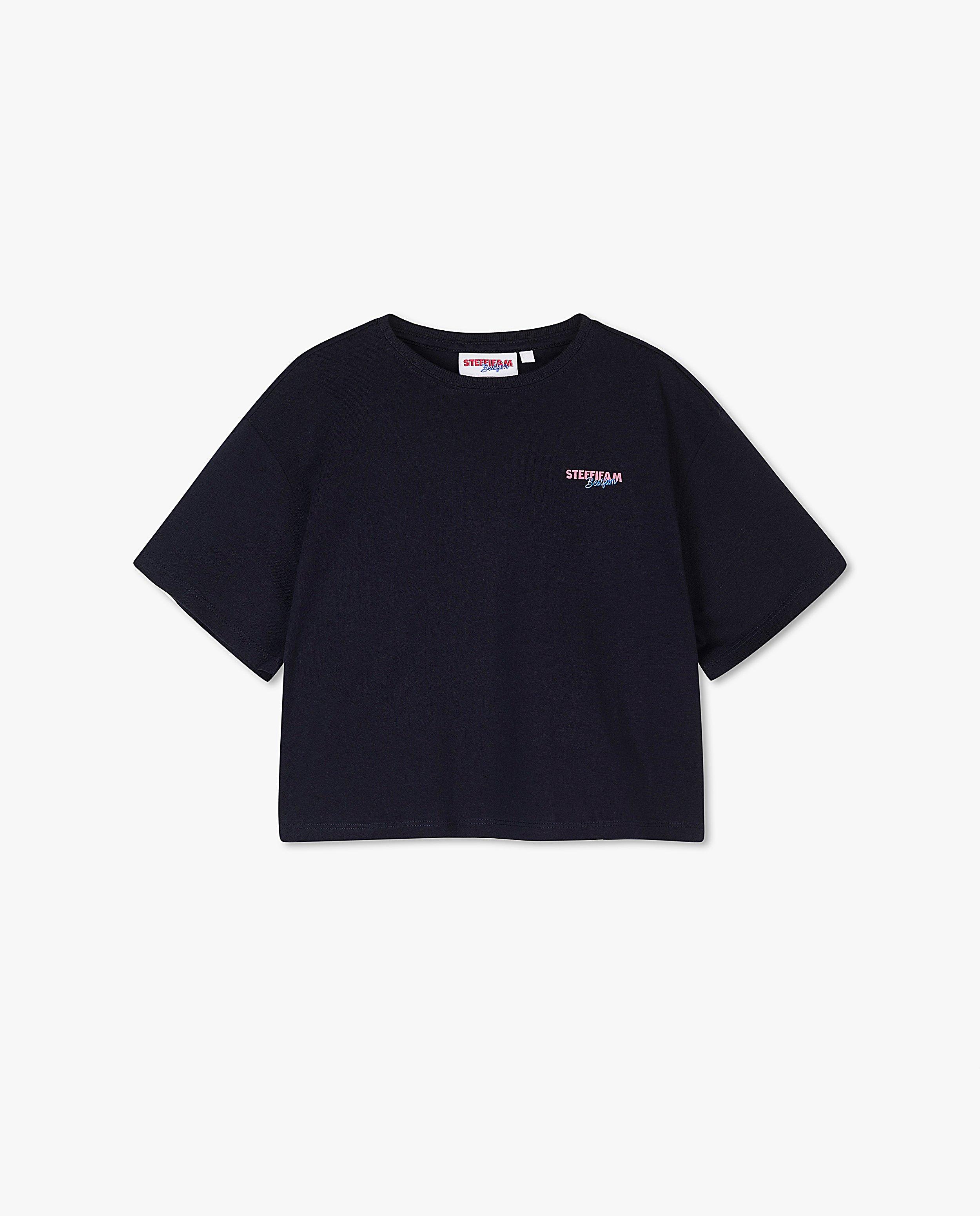T-shirts - Cropped T-shirt in blauw Steffi Mercie