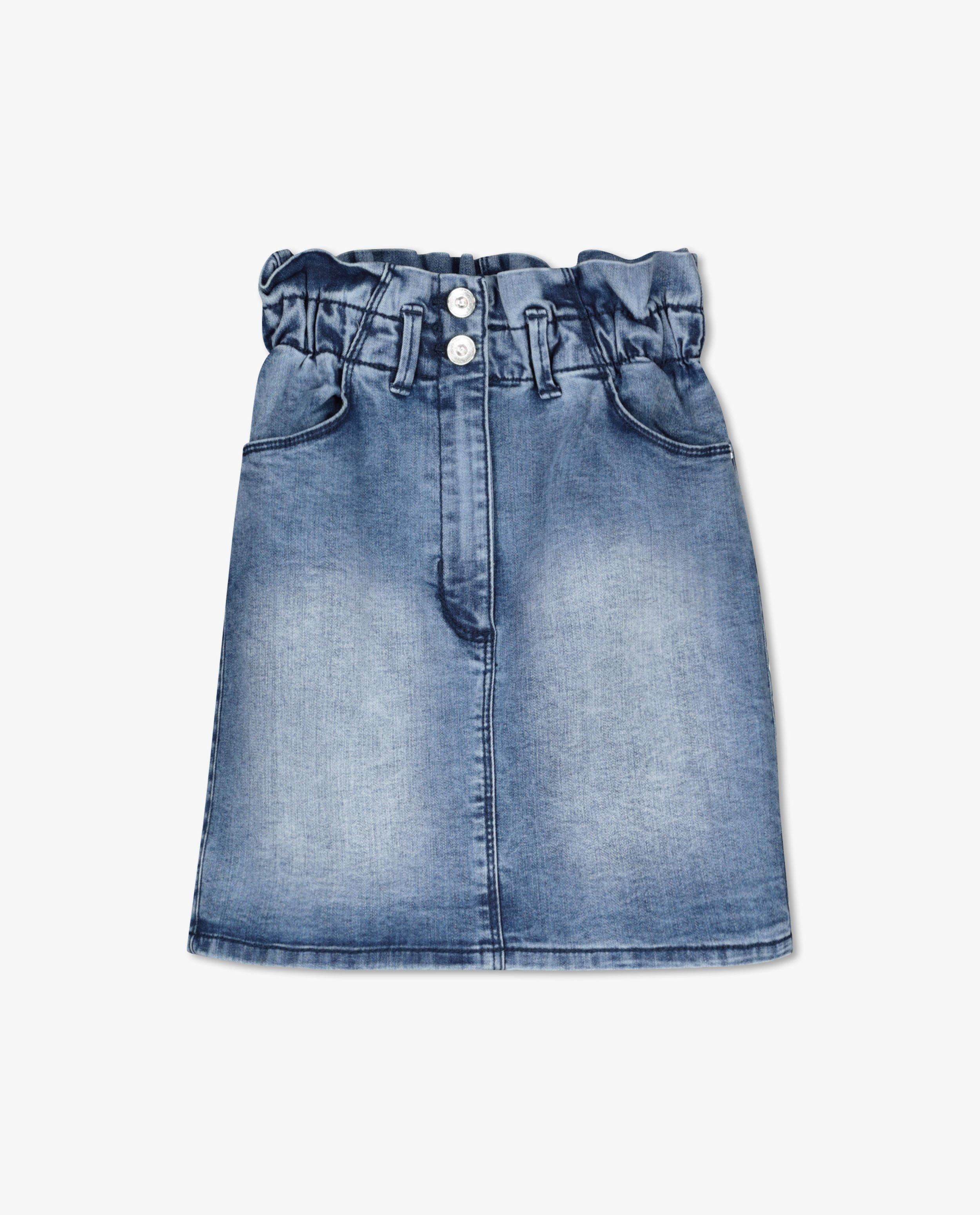 Jeansrok met paperbag waist s.Oliver