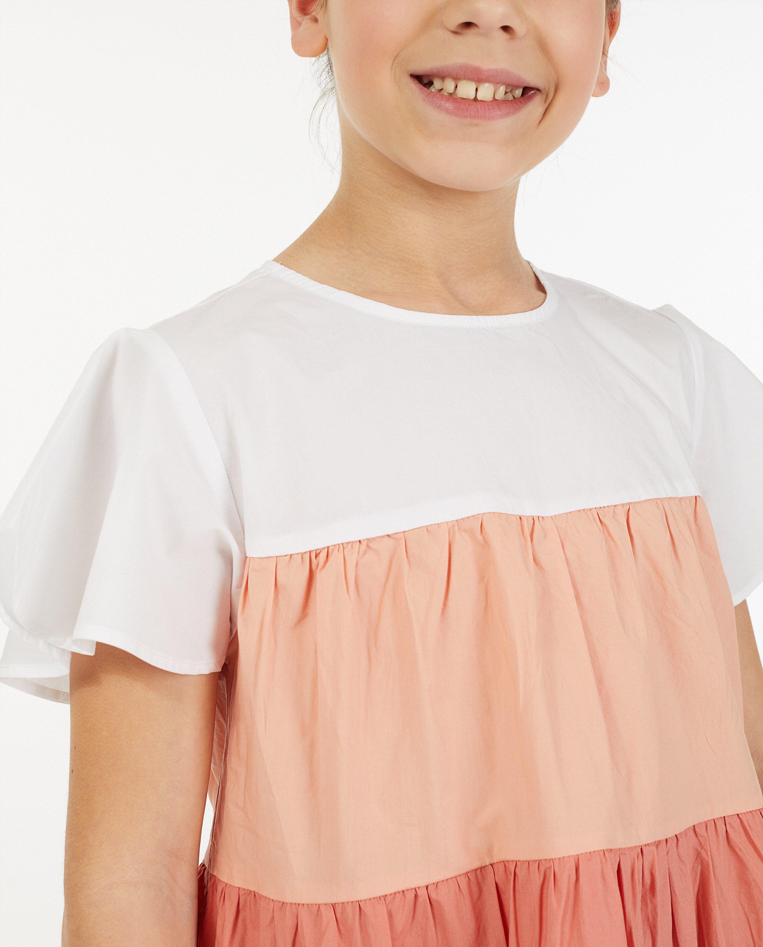 Robes - Robe en coton avec color block