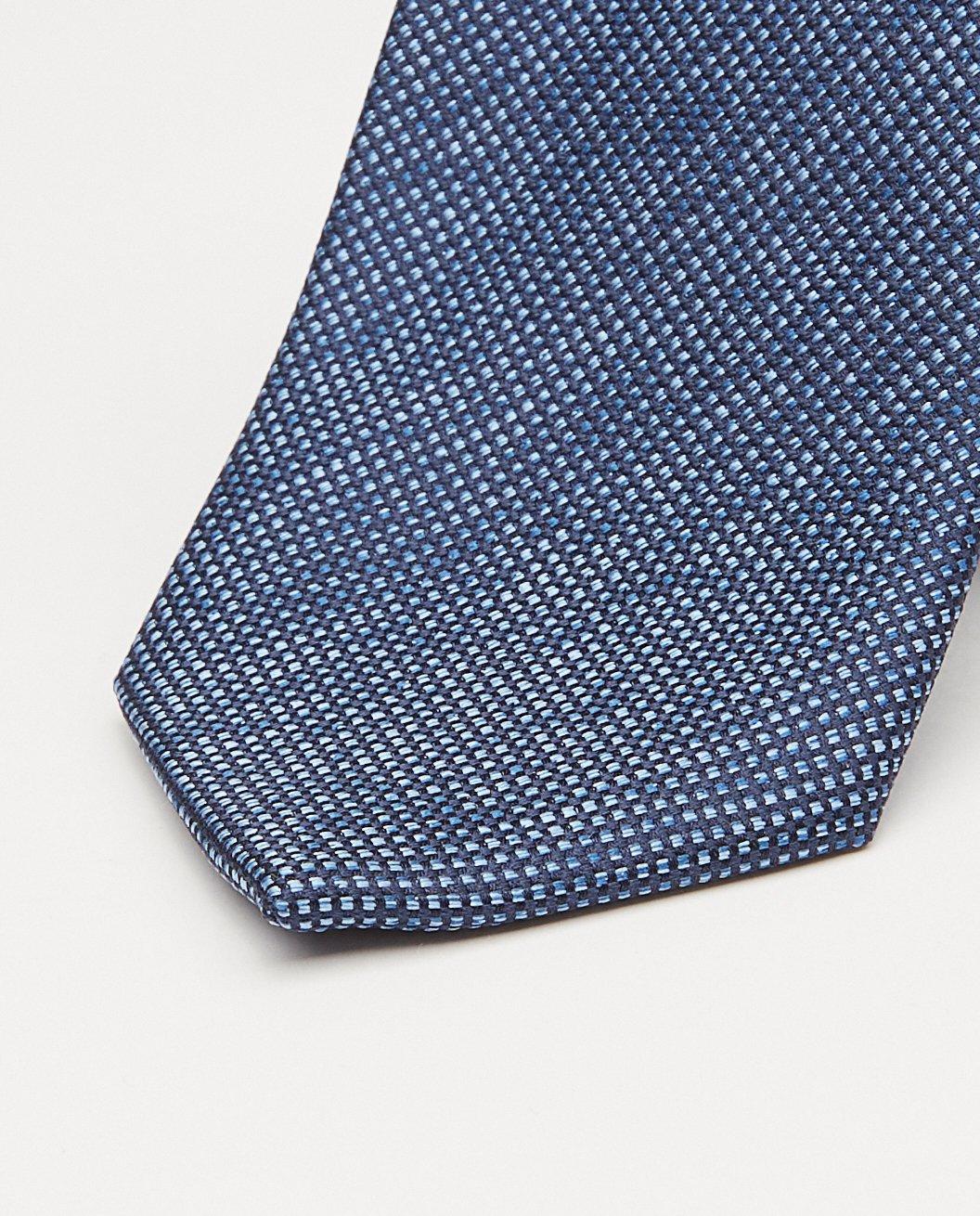 Cravates - Cravate bleue à micro-imprimé