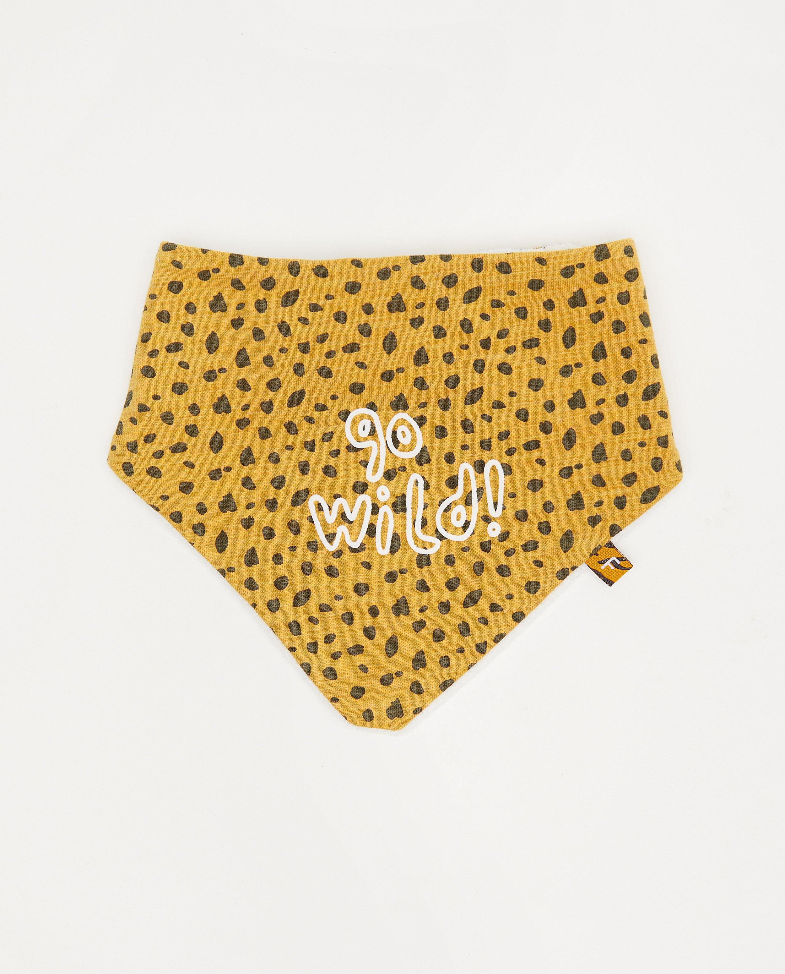 Geel spuugdoekje met print Feetje - allover - Feetje