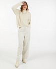 Truien - Offwhite trui met gebreid patroon
